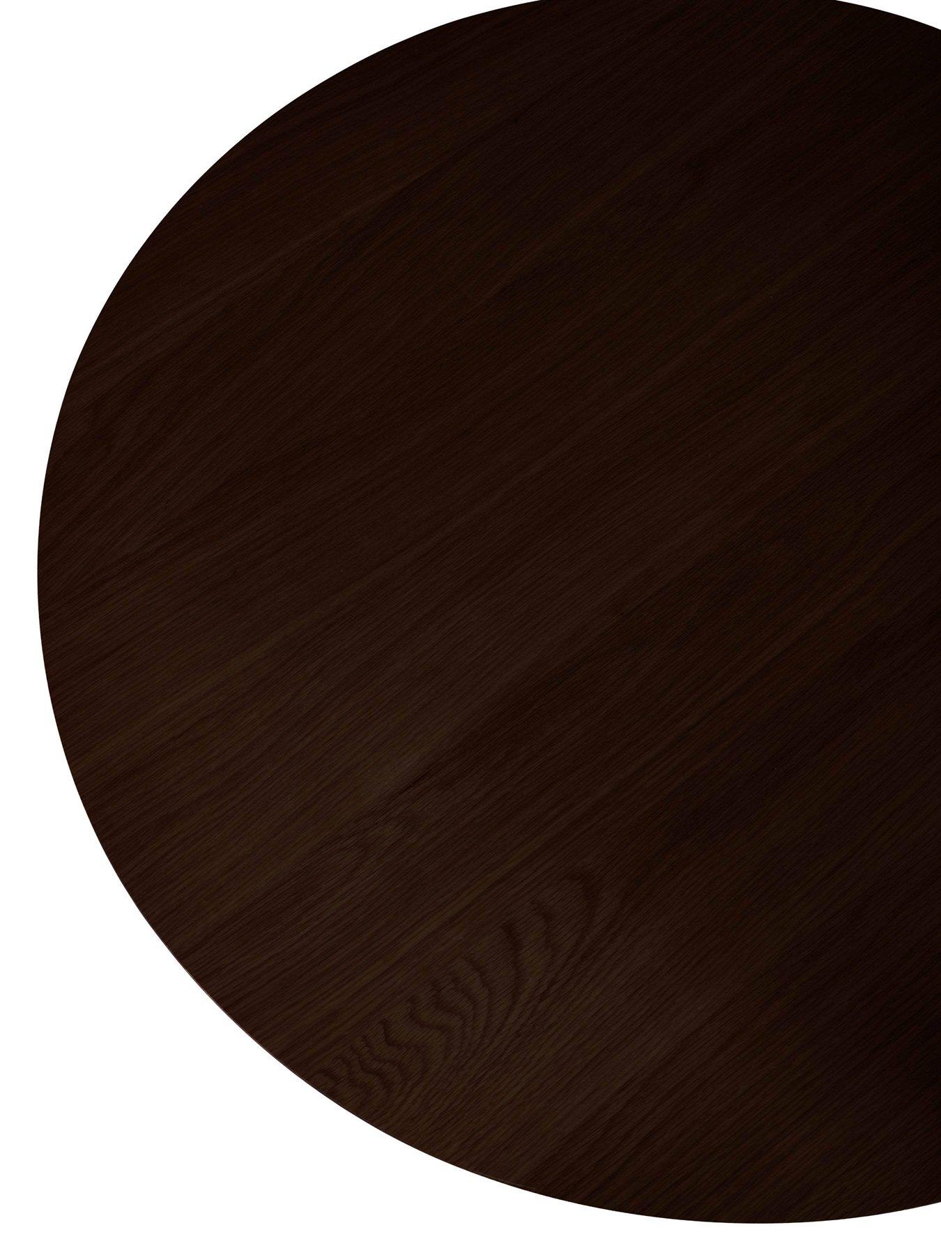 Image 4 of 4 of Julian Bowen Ollie Slatted Round&nbsp;Lamp Table - Cocoa Oak