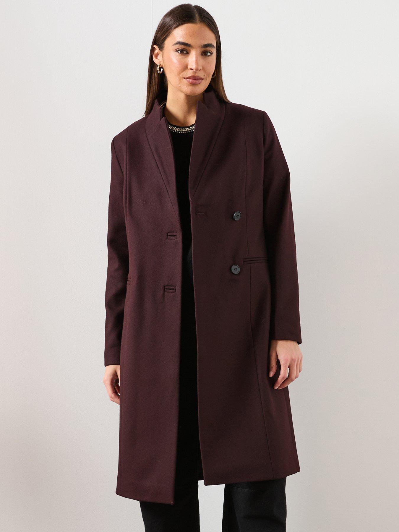 AllSaints Sidney Coat - Dark Red