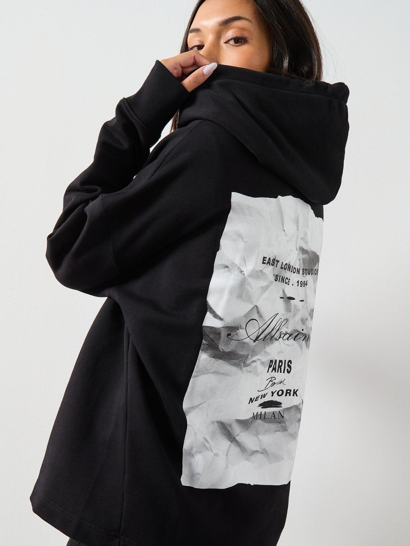 AllSaints Etti Scrunch Hoodie - Black