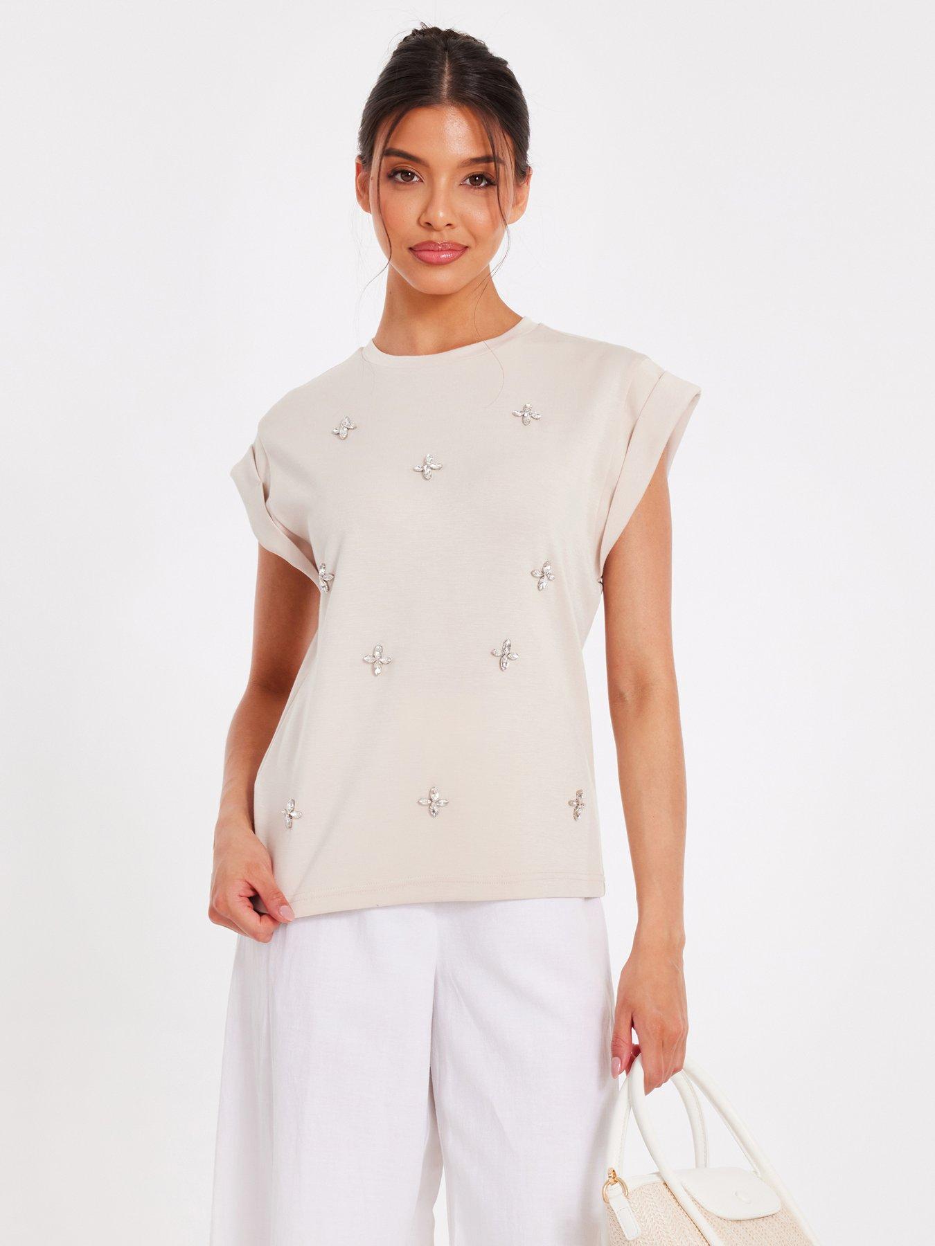 Quiz Stone Gem Detail Top