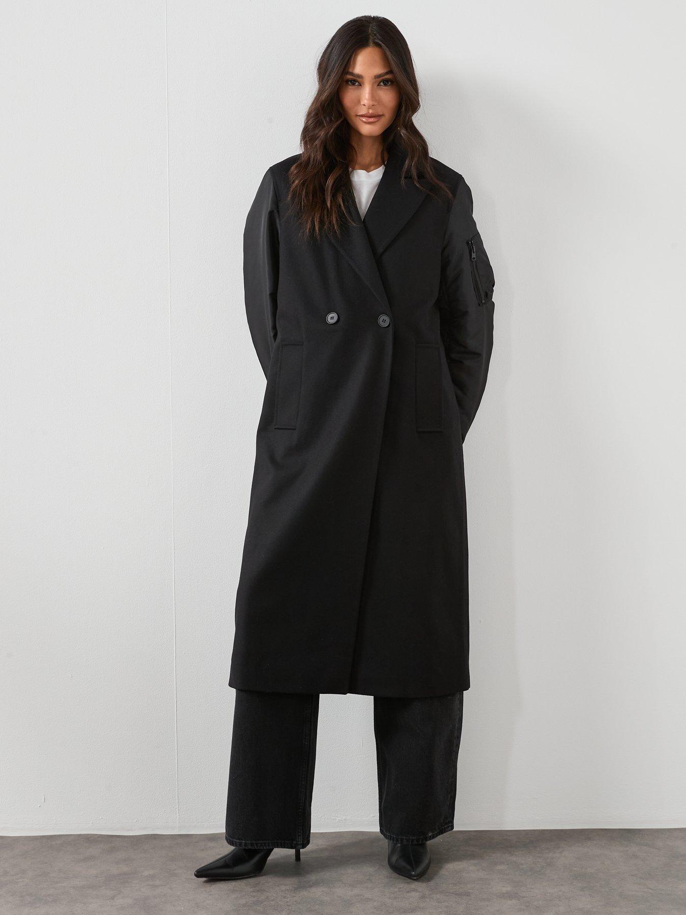 Image 3 of 6 of AllSaints Paulah Coat - Black