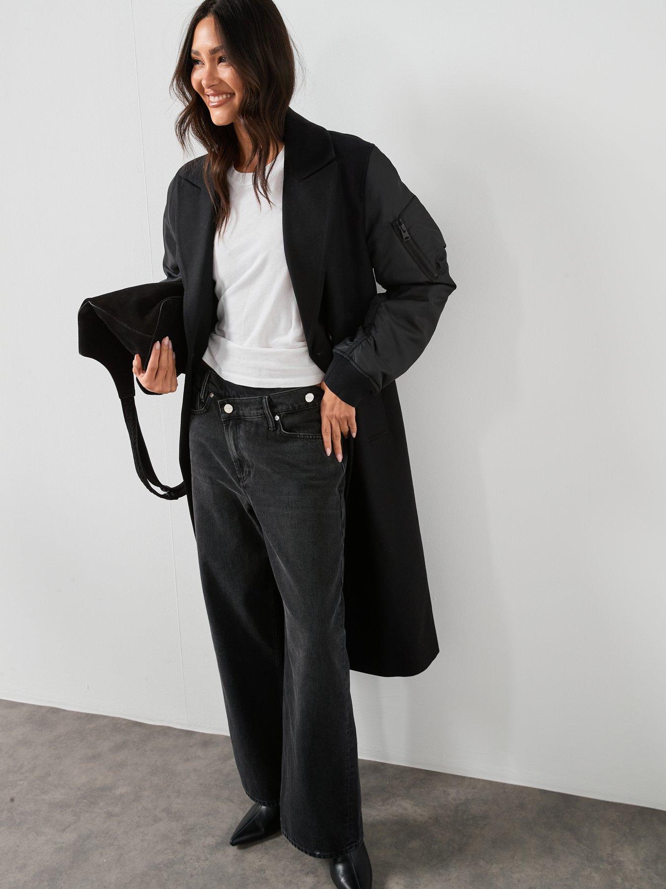 Image 4 of 6 of AllSaints Paulah Coat - Black