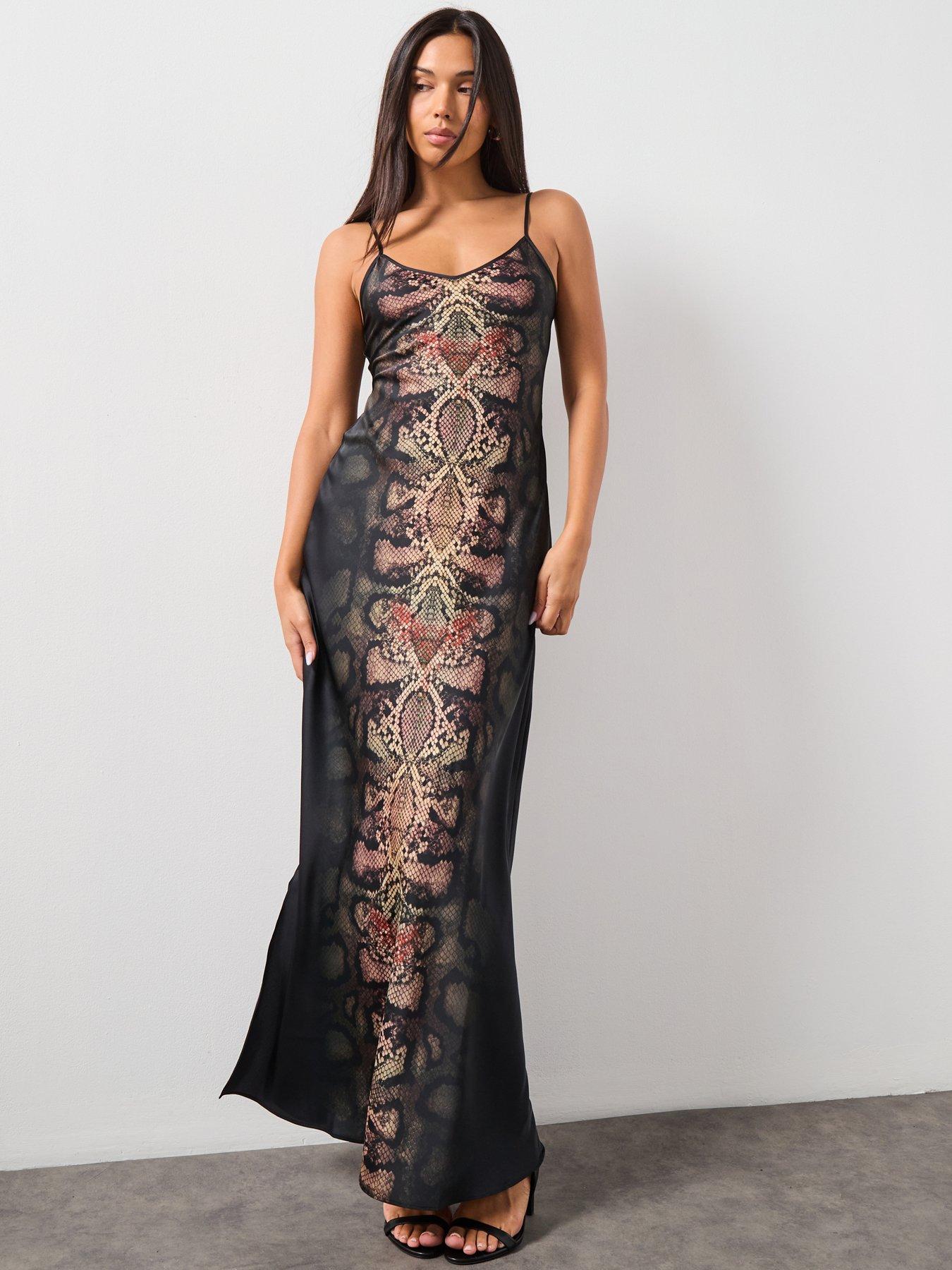 AllSaints Bryony Maxi Dress, Black, Size 12, Women