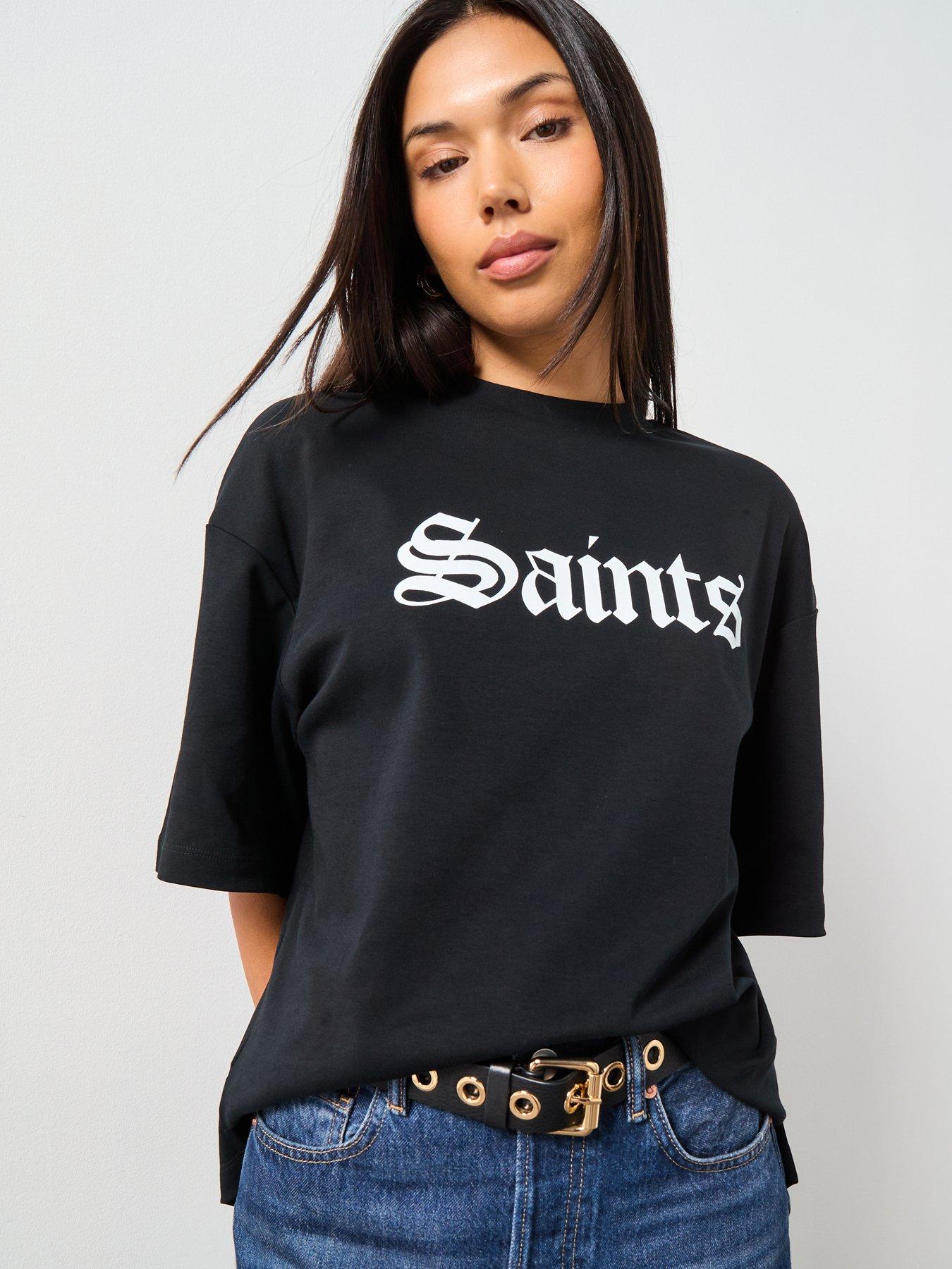 Image 5 of 6 of AllSaints Saint Amelie Tee - Black