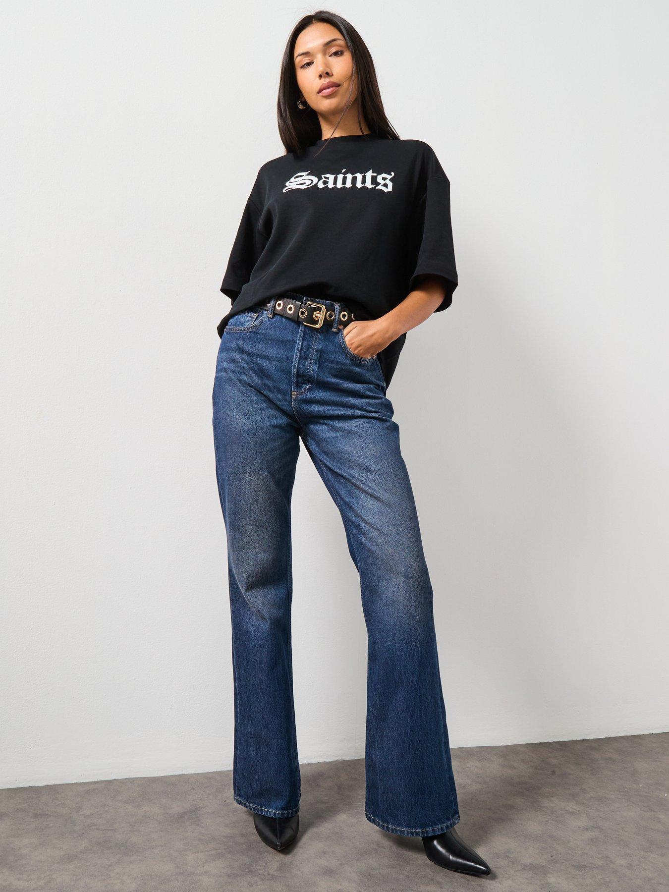 Image 6 of 6 of AllSaints Saint Amelie Tee - Black