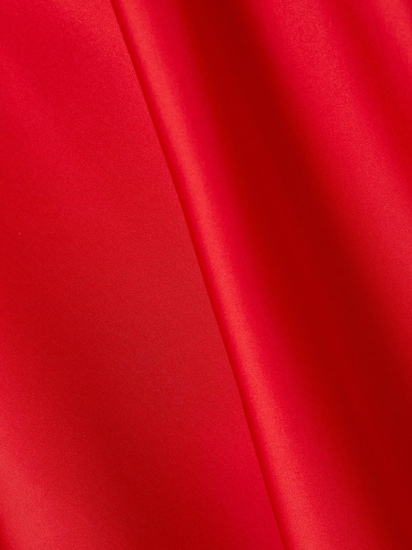 Image 6 of 6 of Quiz Red Asymmetric Midi Dress