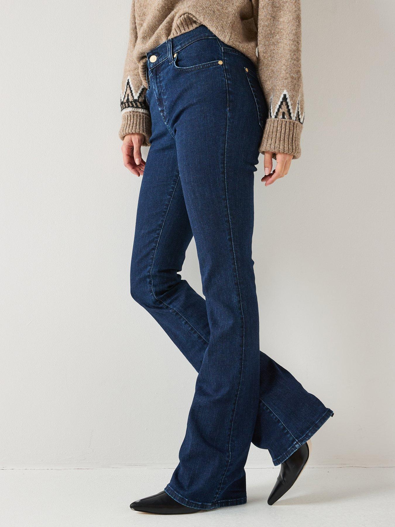 7 FOR ALL MANKIND Slim Illusion Bootcut Fit Jeans - Dark Wash