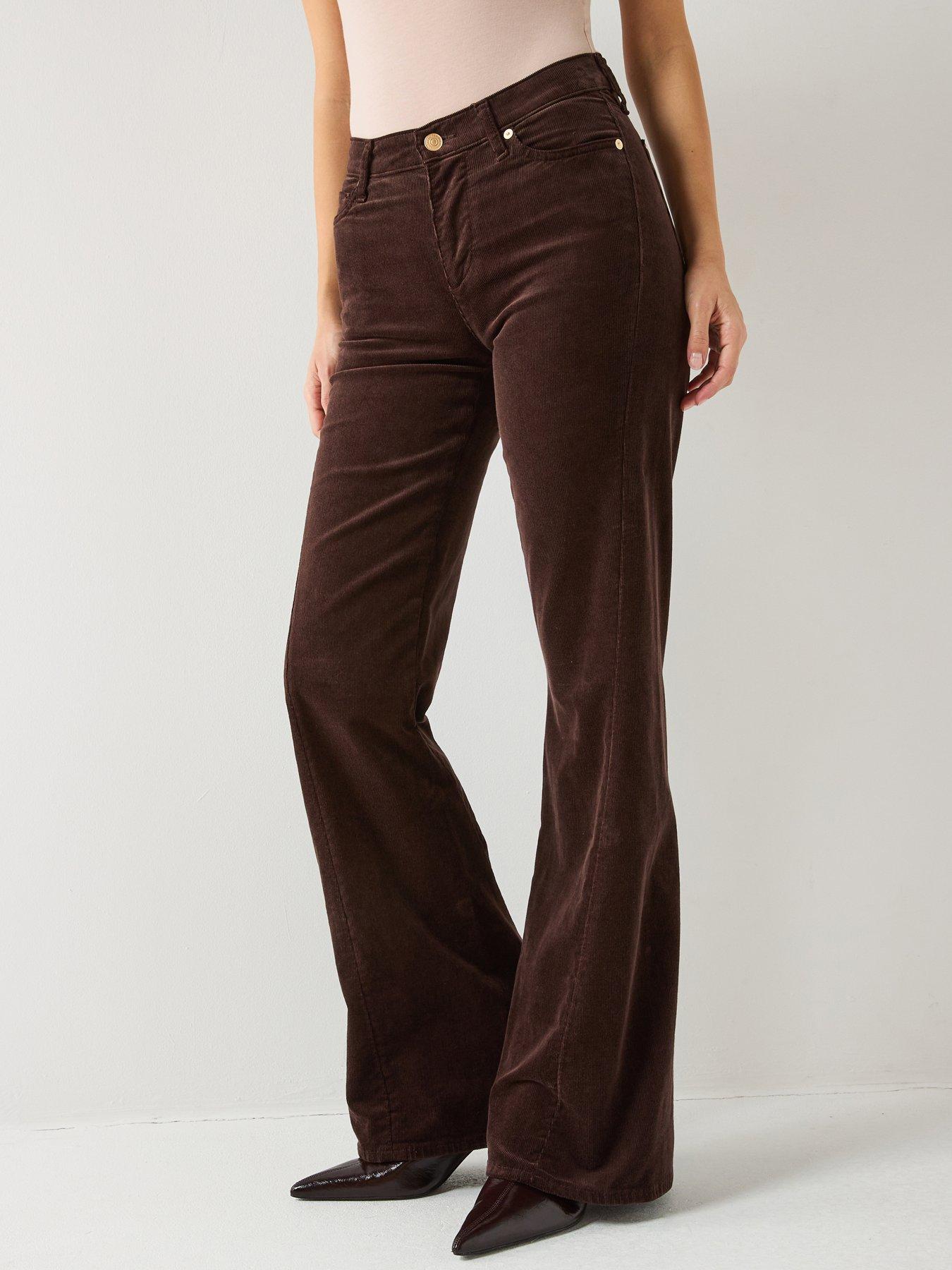 7 For All Mankind Corduroy Twisted Dojo Tailorless Flare Jeans