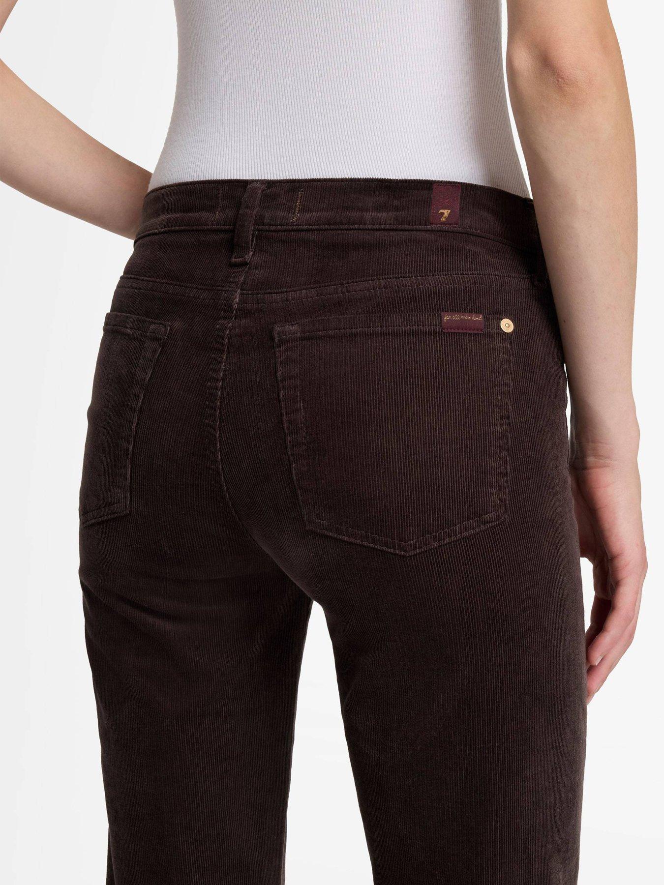 Image 5 of 6 of 7 FOR ALL MANKIND Corduroy Twisted Dojo Tailorless Flare Jeans - Dark Brown