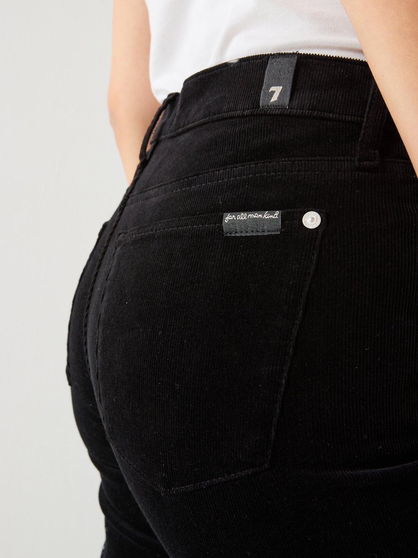 Image 6 of 6 of 7 FOR ALL MANKIND Corduroy Twisted Dojo Tailorless Flare Jeans - Black