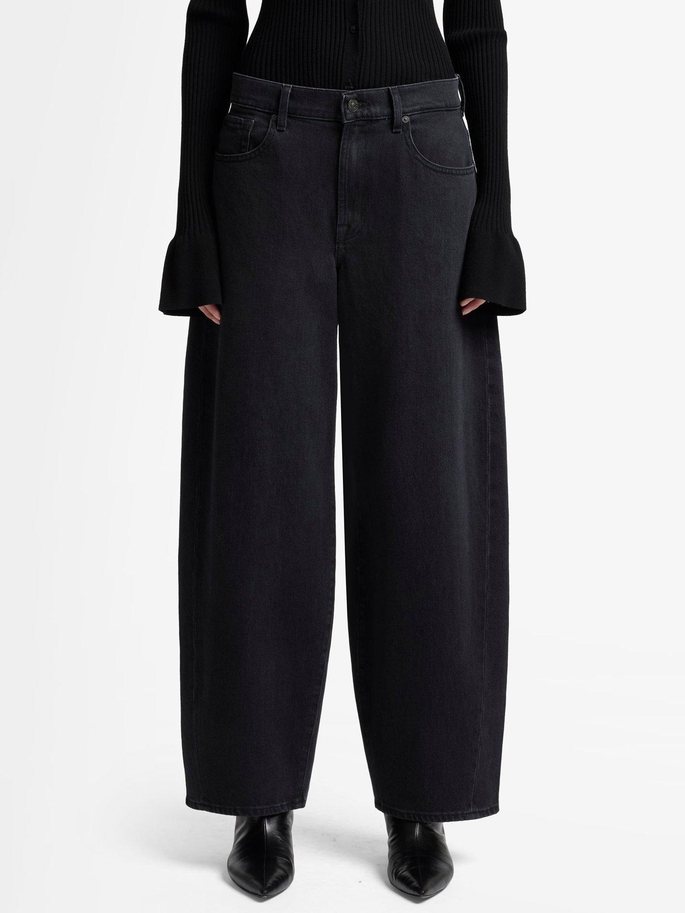 7 FOR ALL MANKIND Twisted Bonnie Balloon Fit Jeans - Black