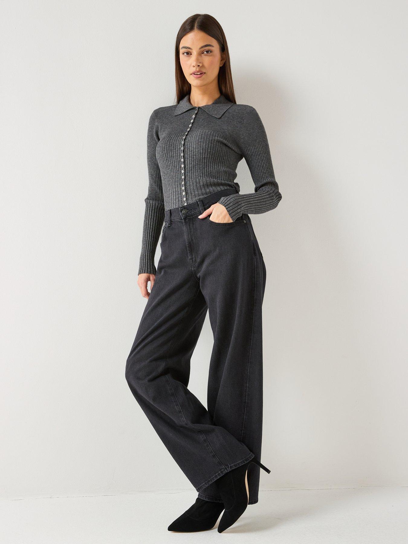 Image 3 of 6 of 7 FOR ALL MANKIND Twisted Bonnie Balloon Fit Jeans - Black