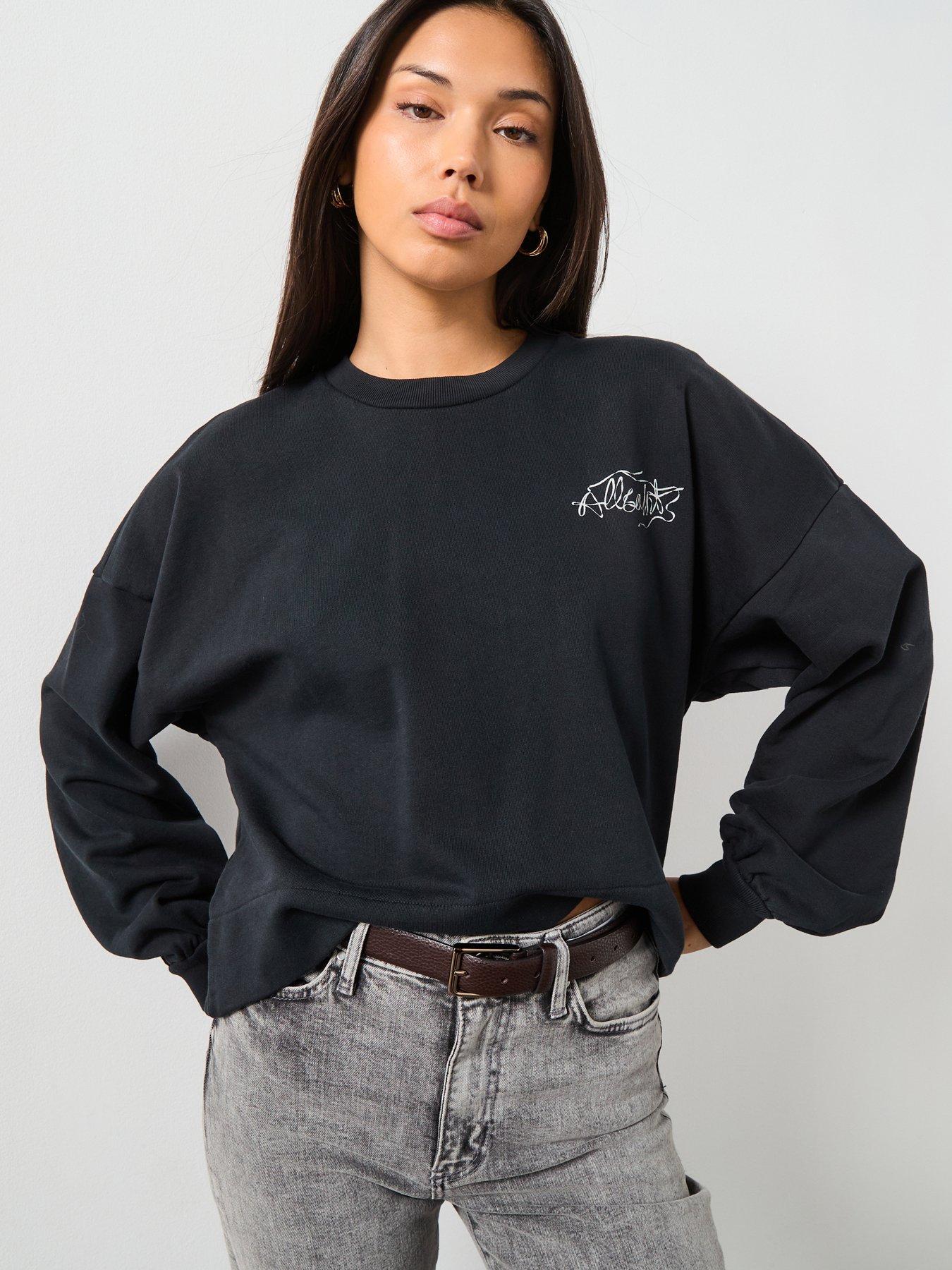AllSaints Reel Lila Sweat - Black