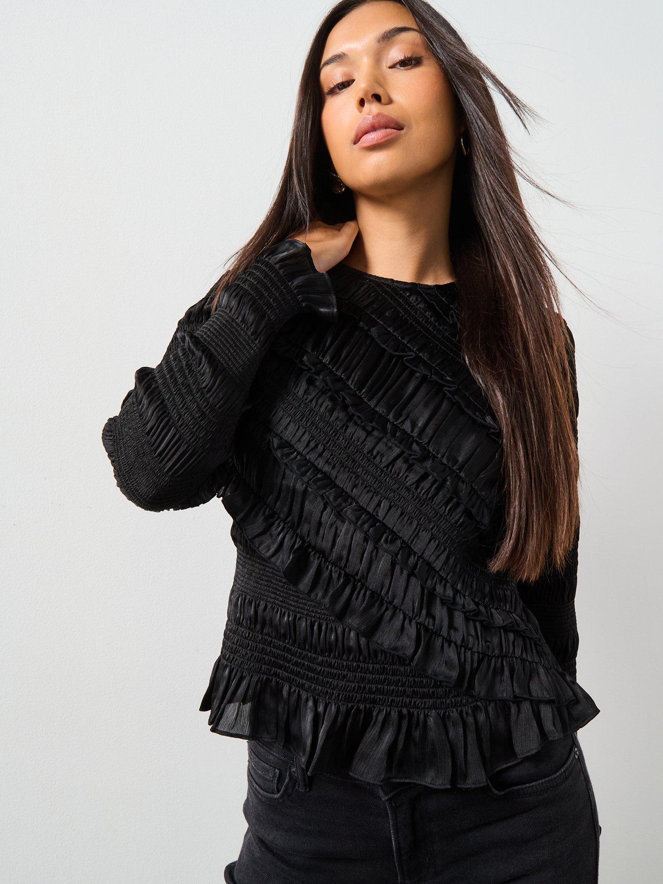 AllSaints Nyla Long Sleeve Top - Black