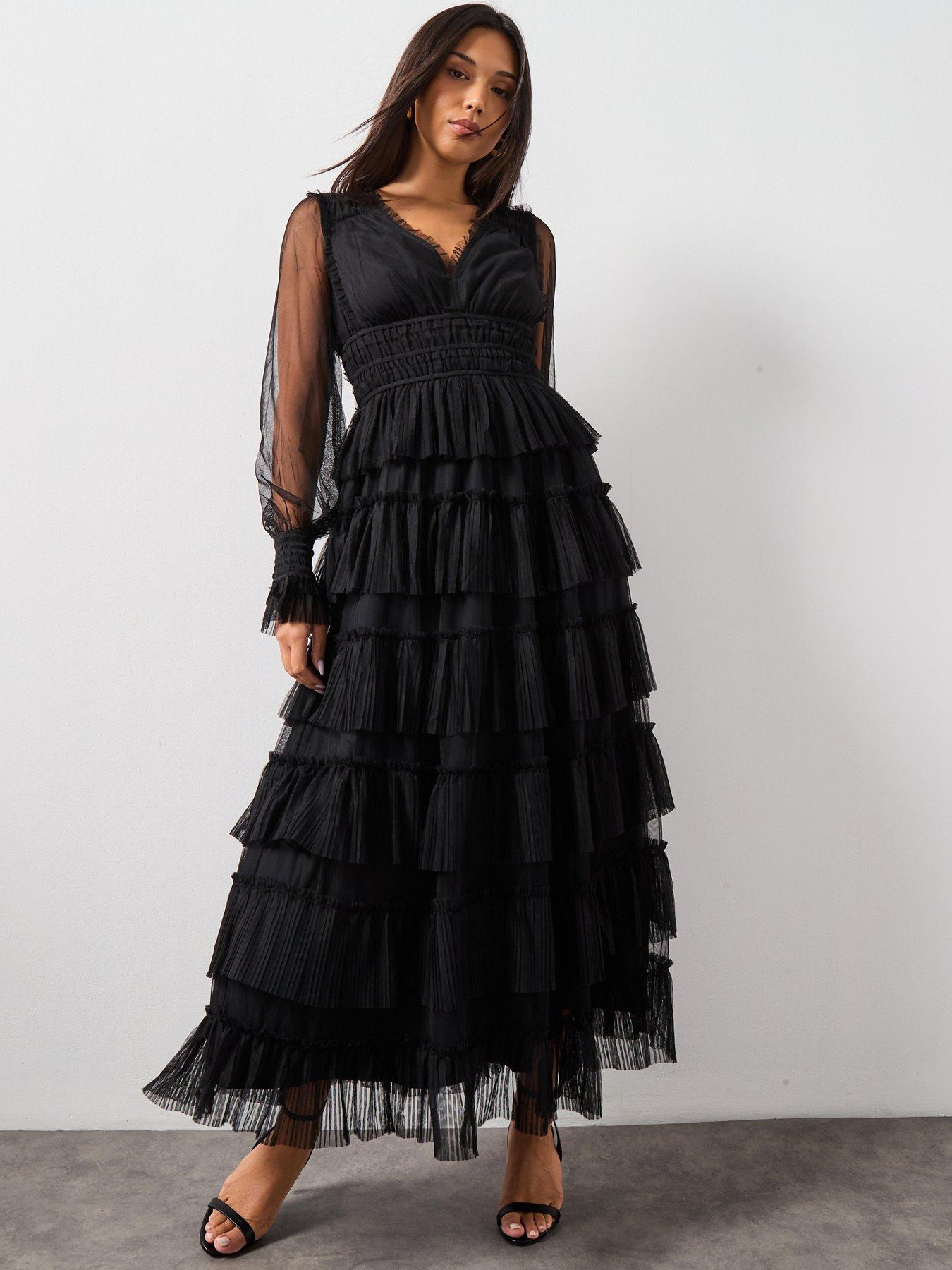 AllSaints Xantara Dress - Black, Black, Size 12, Women