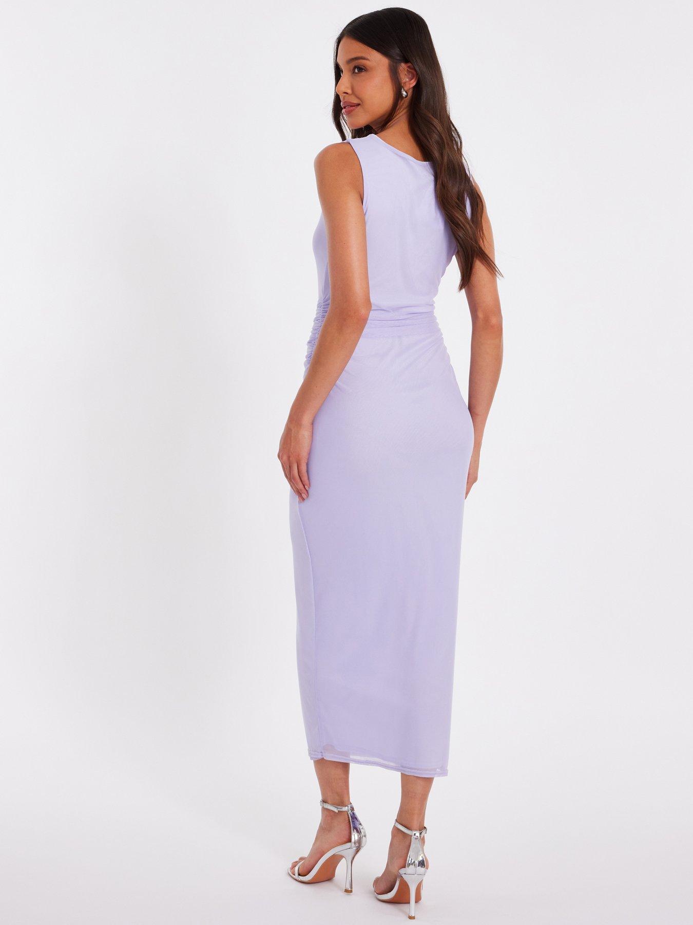 slim fit dress slacks Poe Multi Stripe Sequin Wrap Midi Dress – Get That Trend main image 1