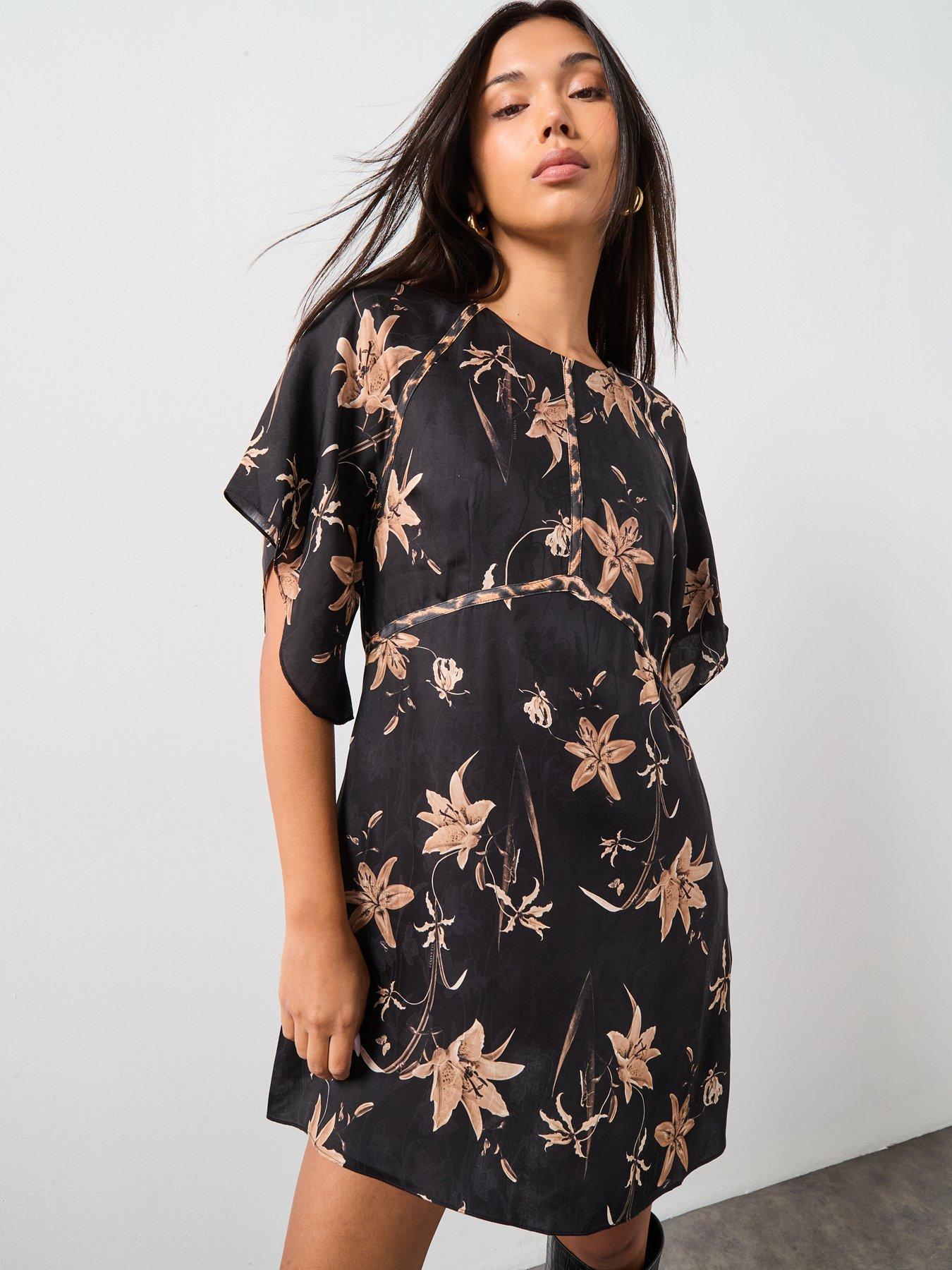 AllSaints Xena Dress - Dark Brown