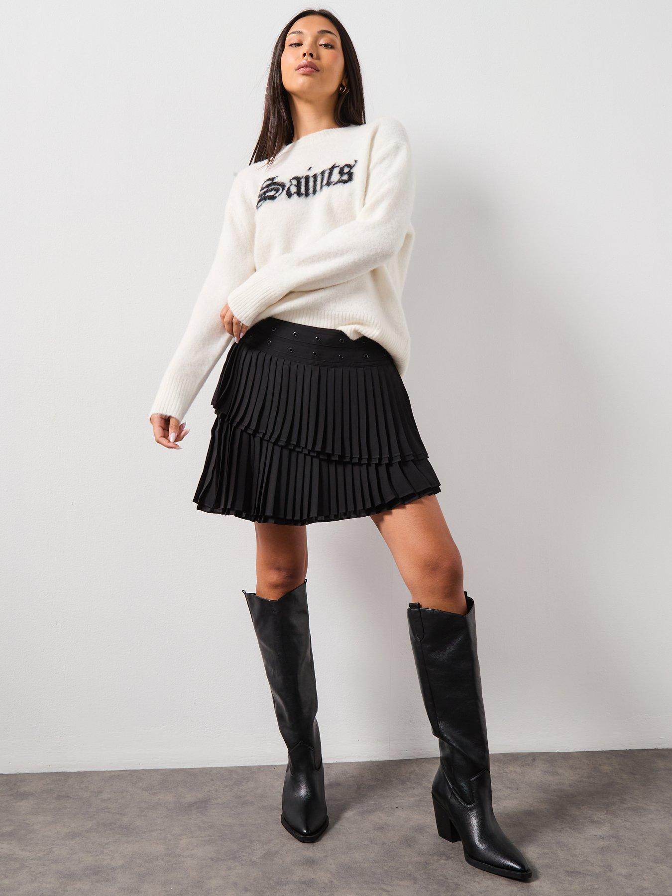 Image 3 of 6 of AllSaints Saint Crew - White
