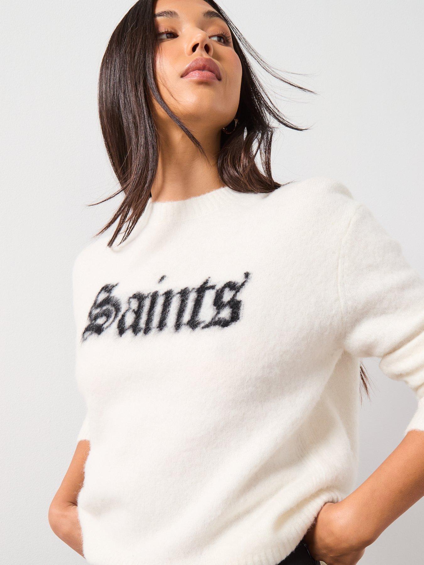 Image 4 of 6 of AllSaints Saint Crew - White