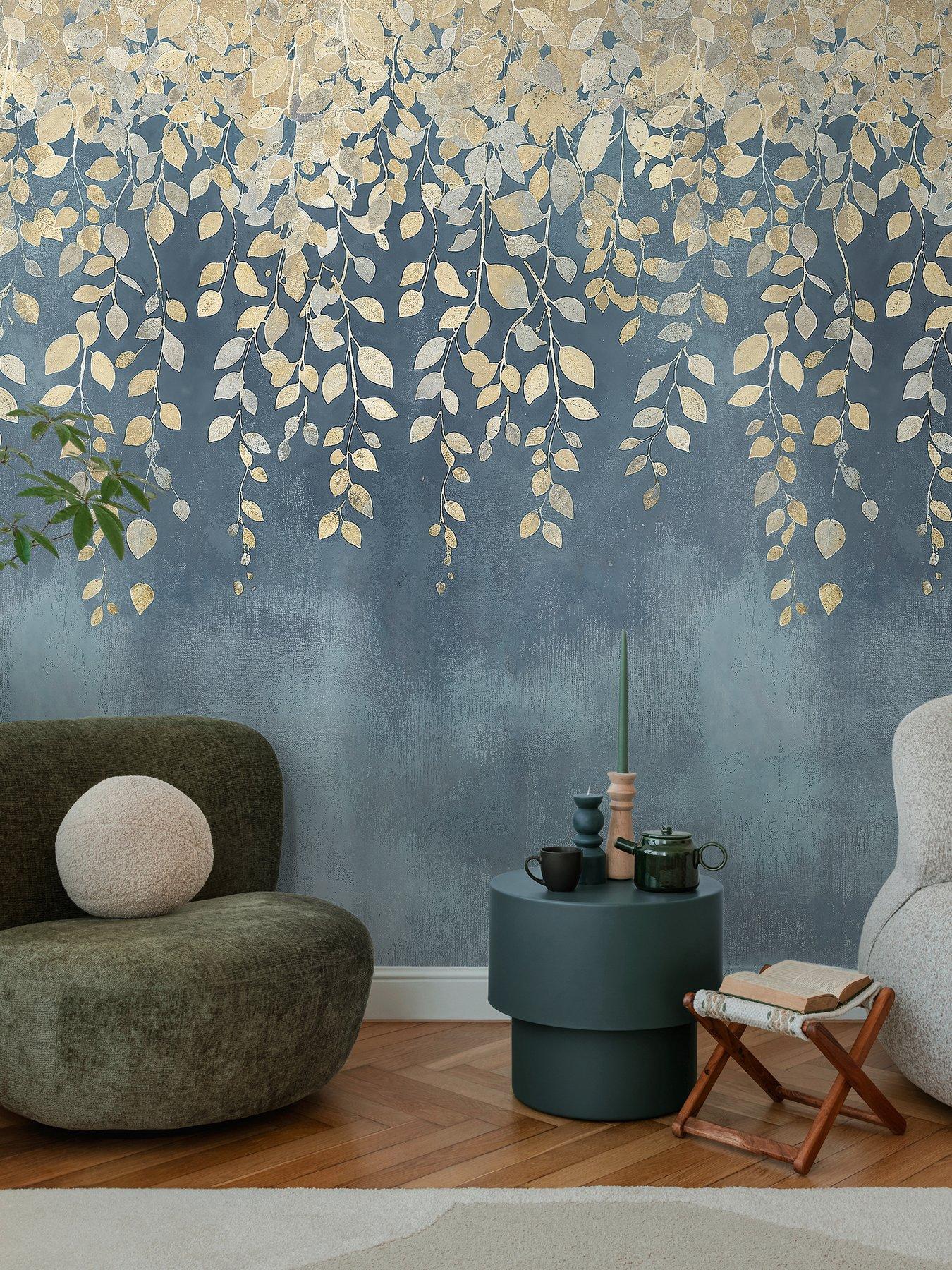 CosmoLiving by Cosmopolitan Guilded Bloom Digital Mural Non Woven