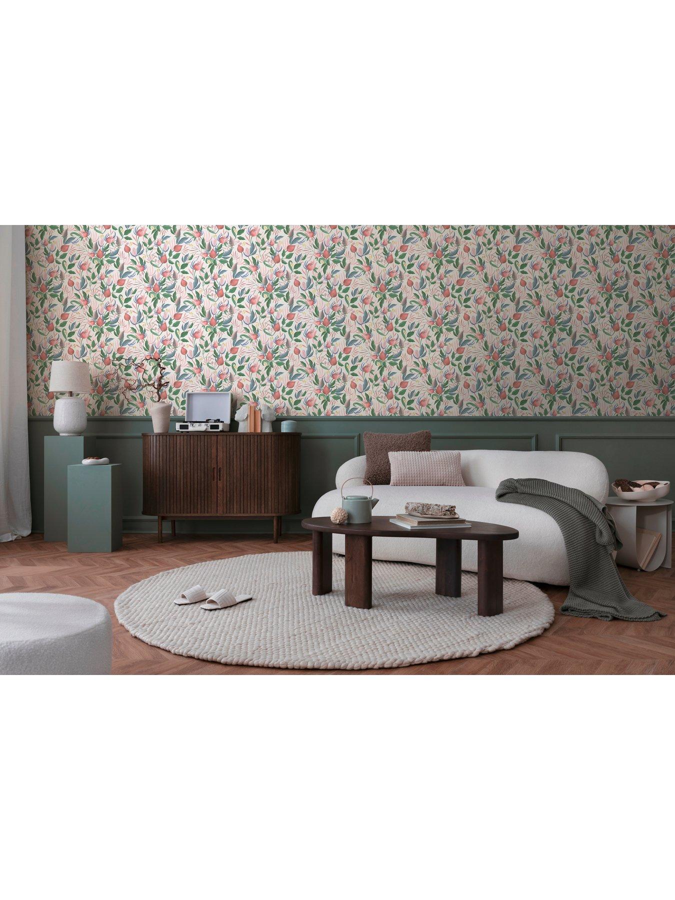 Image 5 of 6 of CosmoLiving by Cosmopolitan Still Bloom  Pink Non Woven Wallpaper