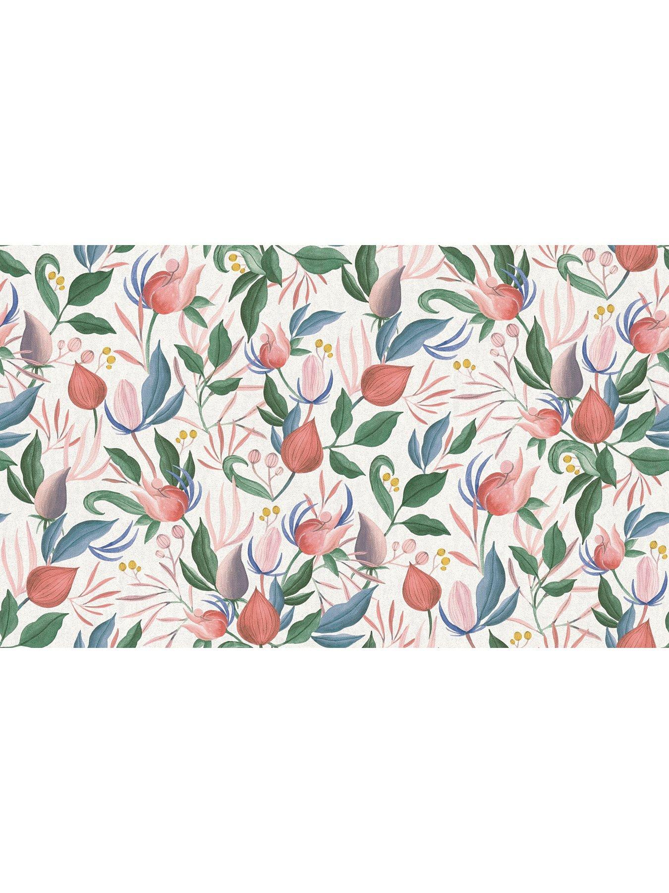 Image 6 of 6 of CosmoLiving by Cosmopolitan Still Bloom  Pink Non Woven Wallpaper
