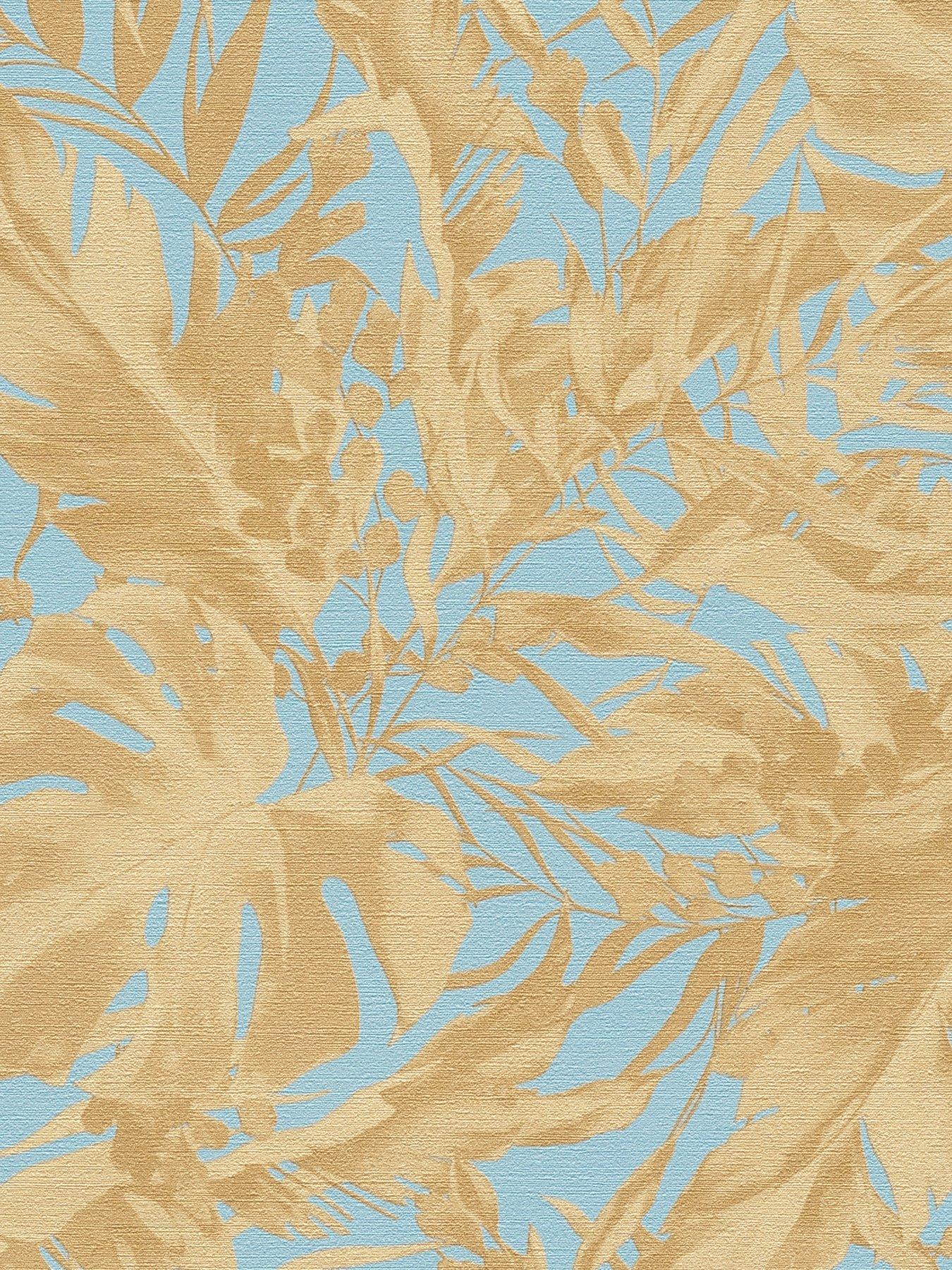 CosmoLiving by Cosmopolitan Earthlines Balance Soft Blue Metallic Non Woven Wallpaper