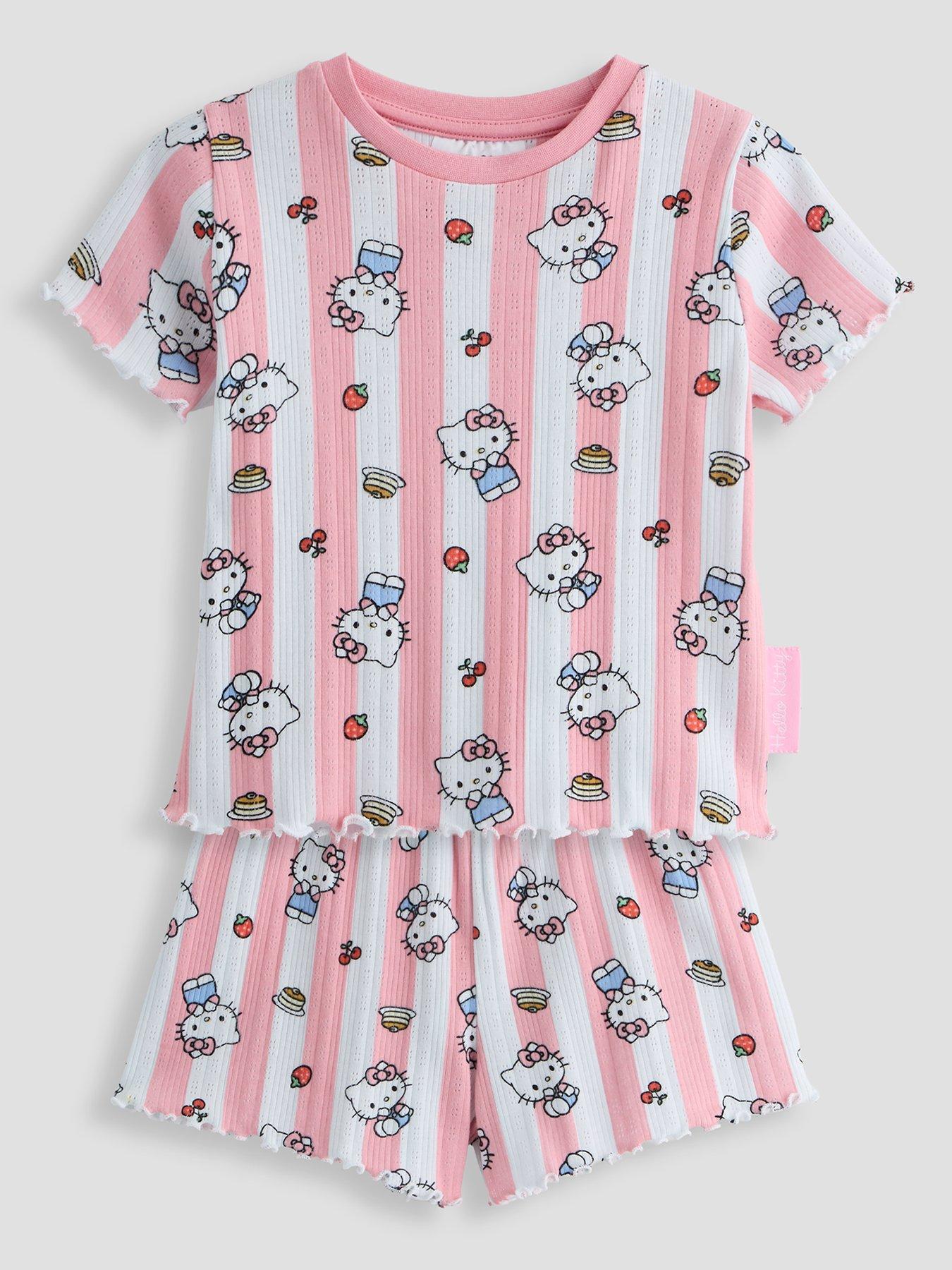 Image 1 of 5 of The Very Collection Hello Kitty Pointelle Pyjama - Pink