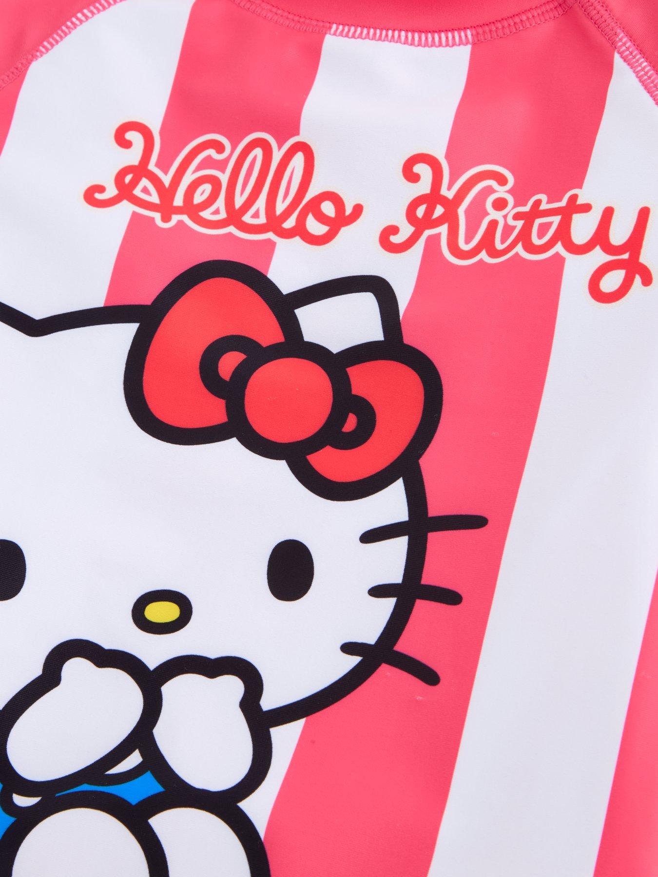 Image 3 of 6 of The Very Collection Hello Kitty Stripe Rash Vest Set - Pink