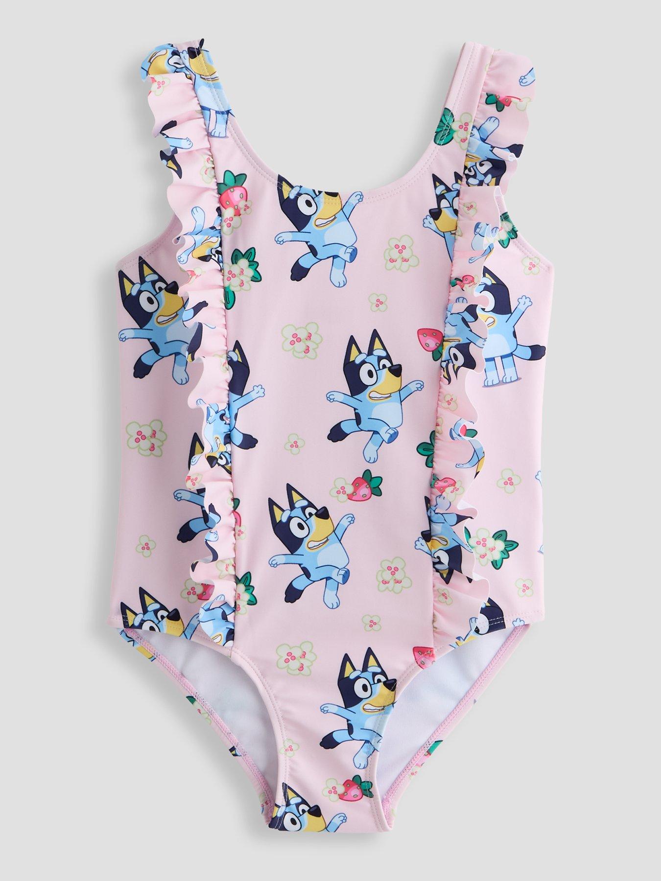 The Very Collection Bluey Frill Swimsuit - Pink