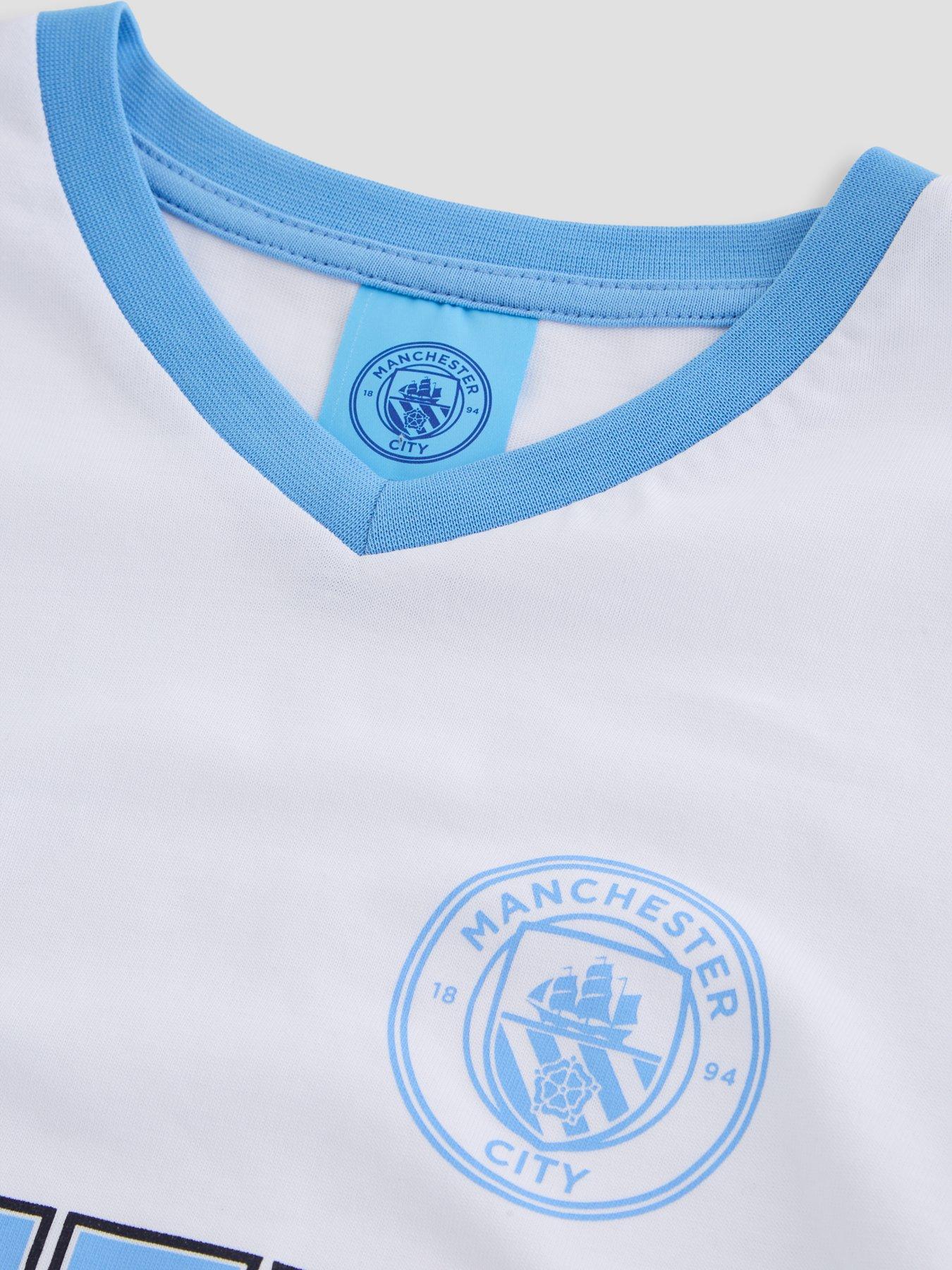 Image 4 of 6 of The Very Collection Man City FC Football V Neck Shortie Pyjama