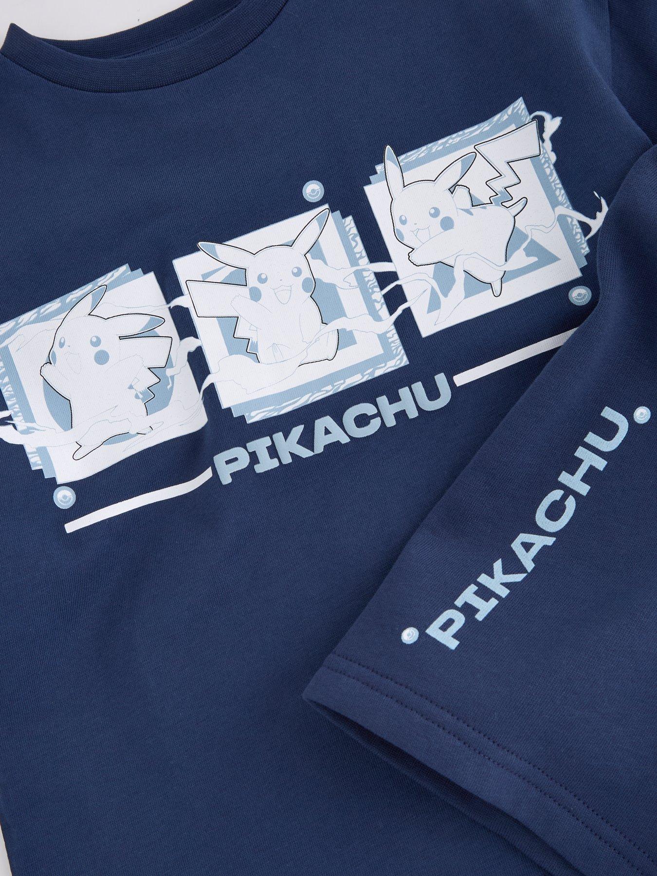 Image 3 of 4 of The Very Collection Pokemon T-Shirt And Sweat Short Set - Blue
