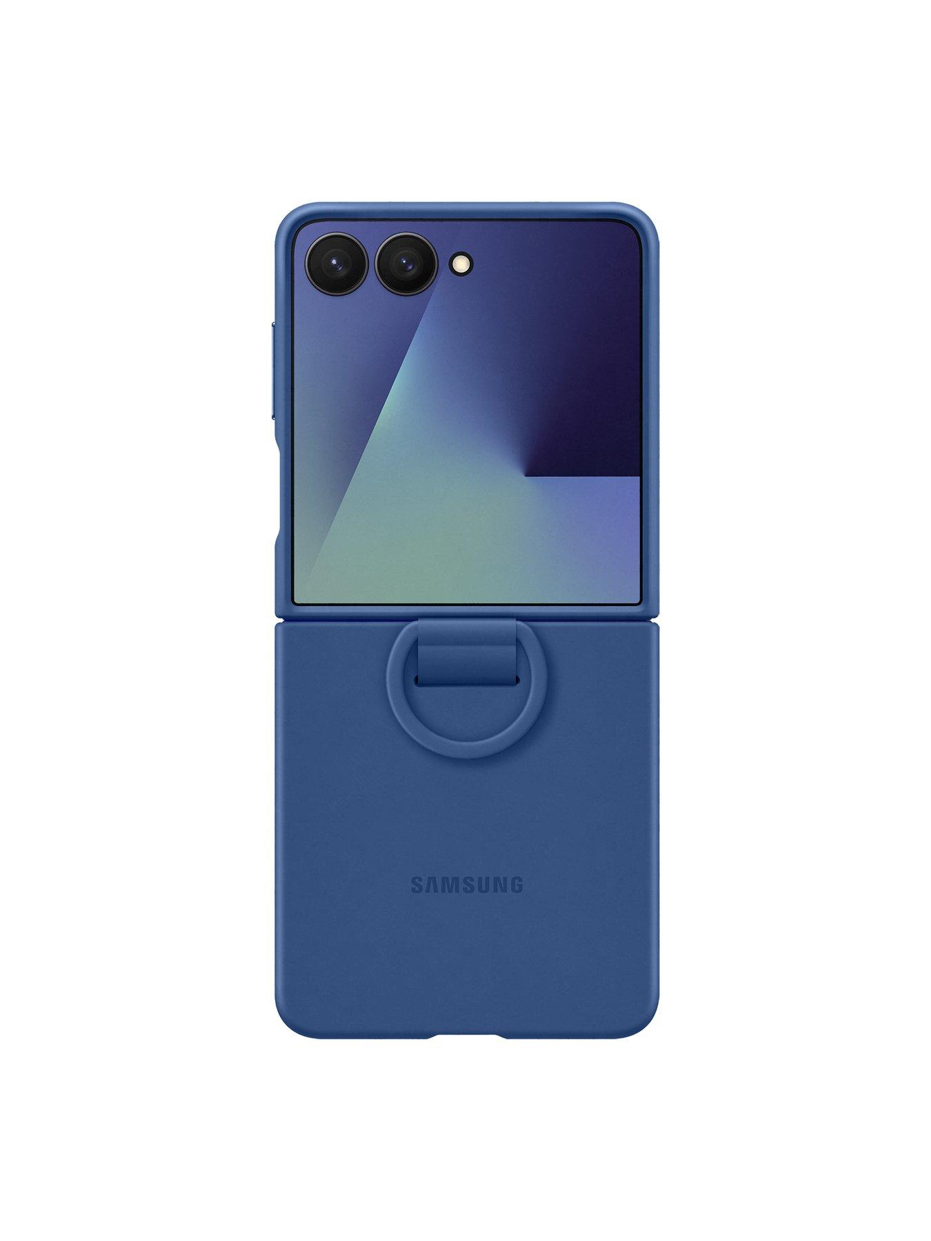 Image 4 of 7 of Samsung Ring Case (Silicone) for Galaxy Z Flip7 - Blue