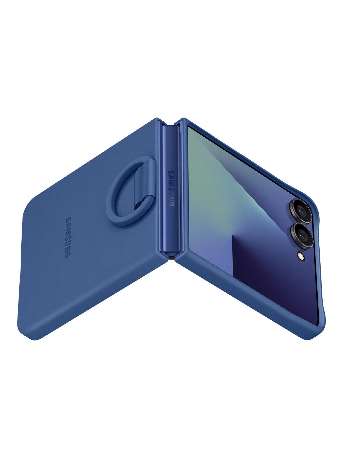 Image 6 of 7 of Samsung Ring Case (Silicone) for Galaxy Z Flip7 - Blue