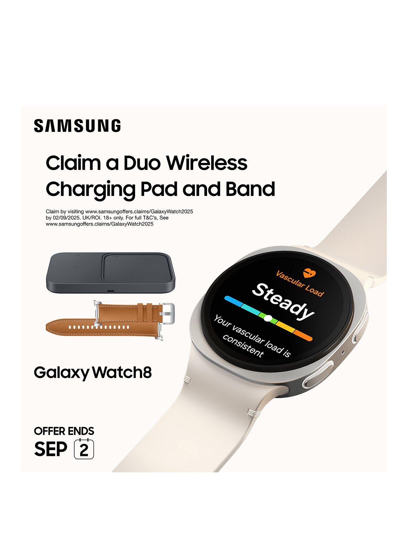 Image 2 of 8 of Samsung Galaxy Watch8 40mm BT Silver and Buds3 Silver, with Galaxy AI