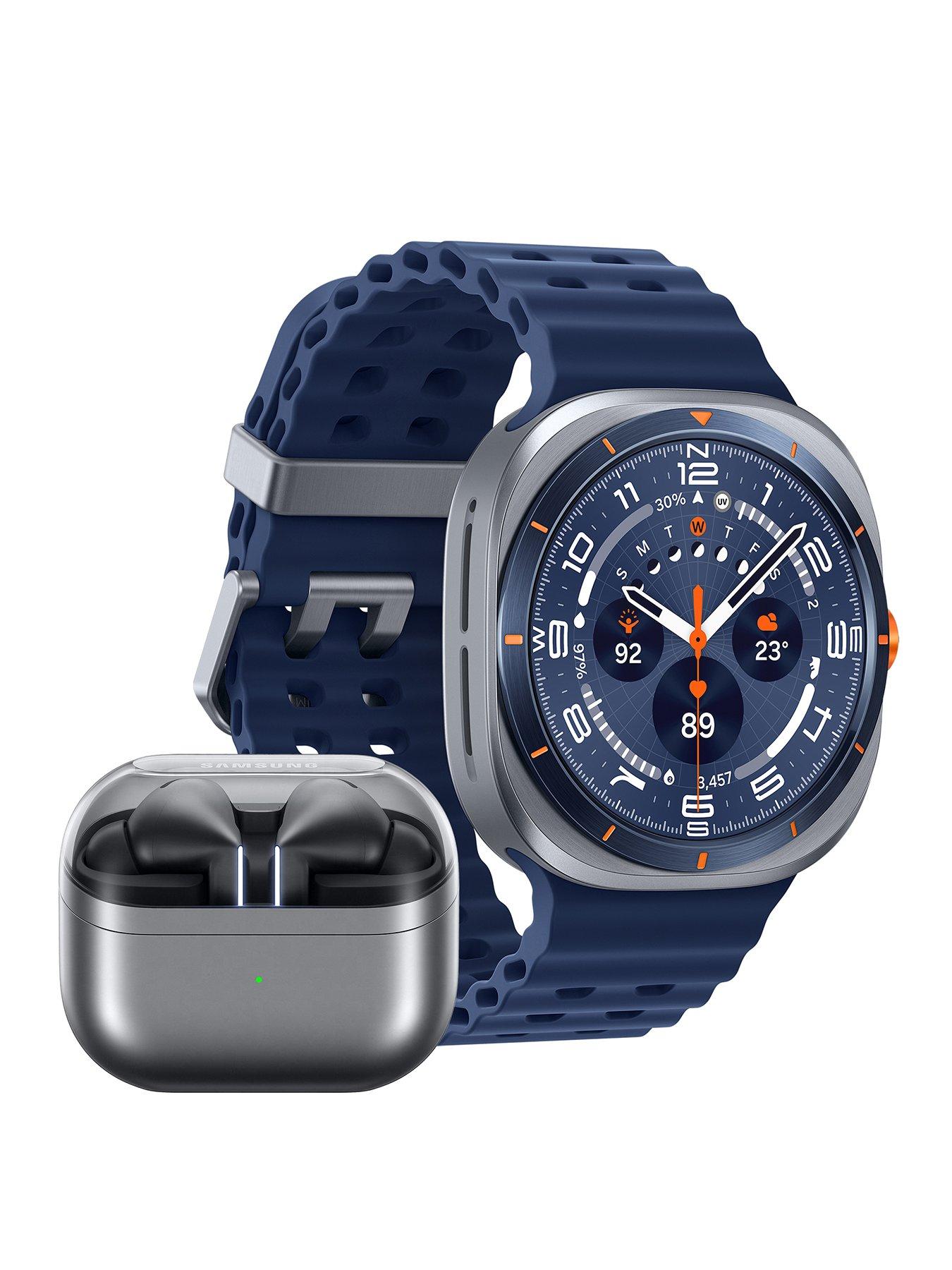 undefined Galaxy Watch Ultra (2025) 47mm, Titanium Blue and Buds3 Pro Silver with Galaxy AI