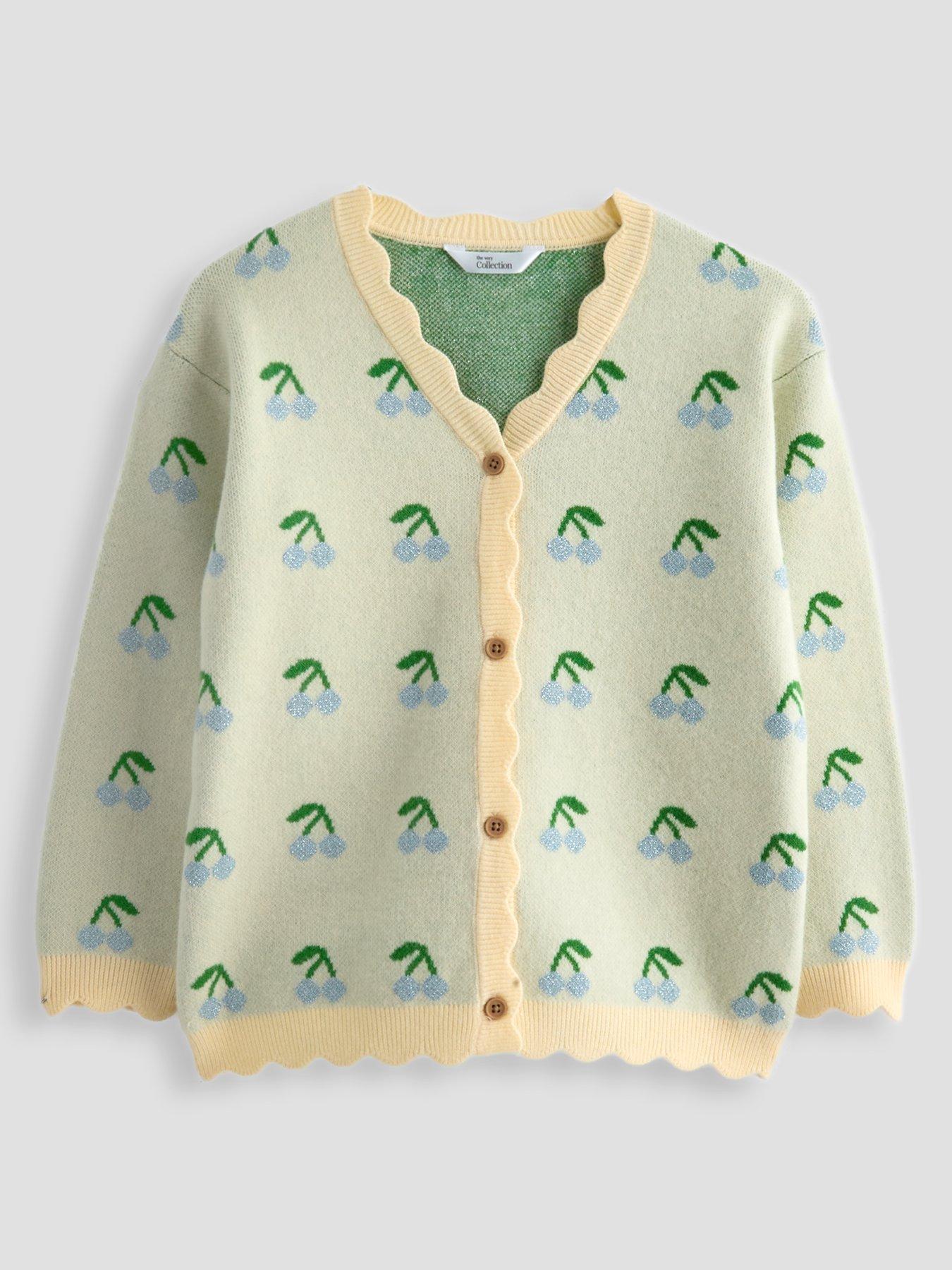 The Very Collection Girls Cherry Cardigan - Print