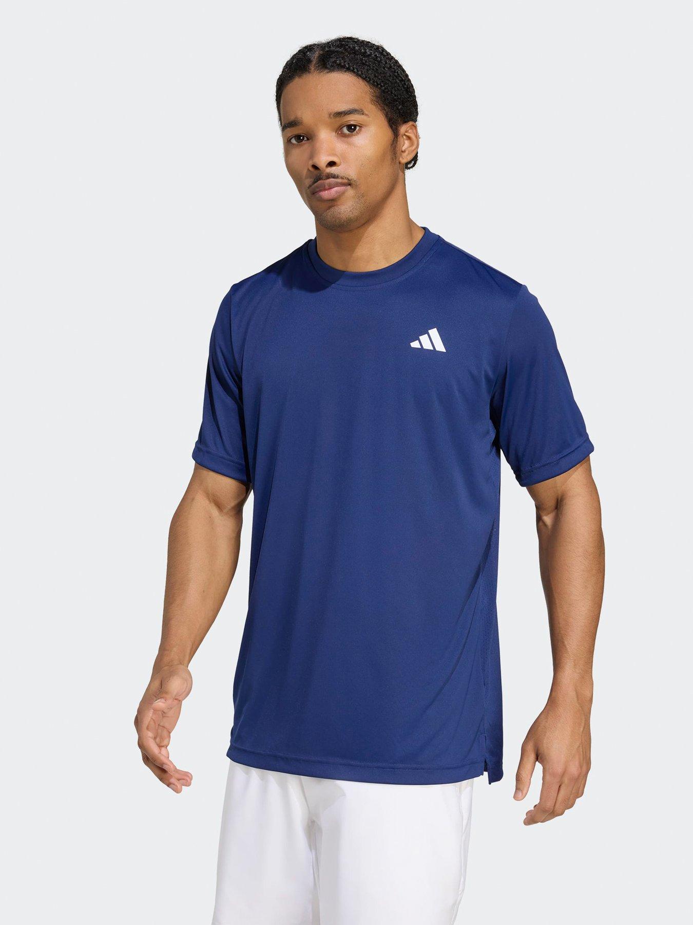 adidas Mens Tennis Club Tee, Navy, Size Xl, Men