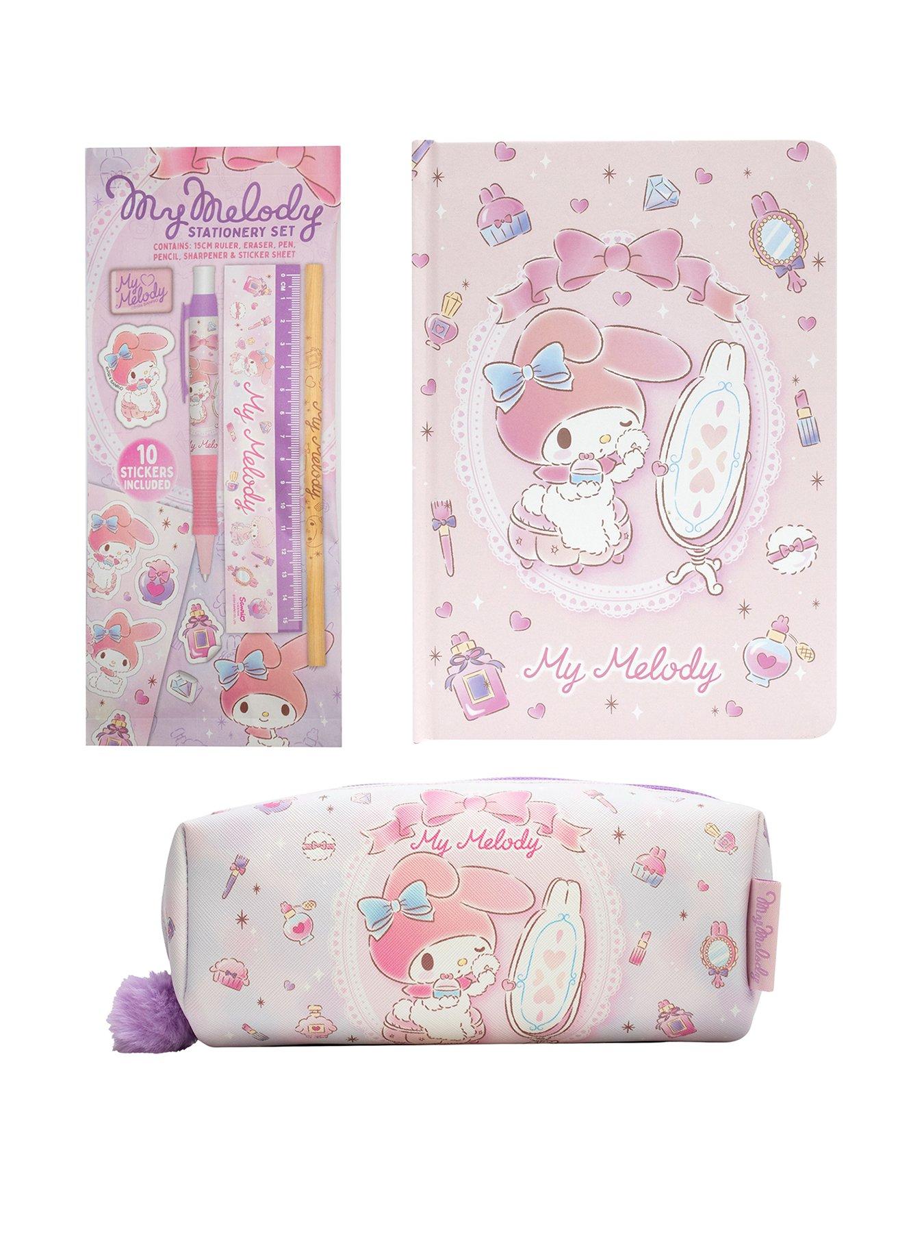 undefined My Melody Notebook, Pencil Case and Stationary Set
