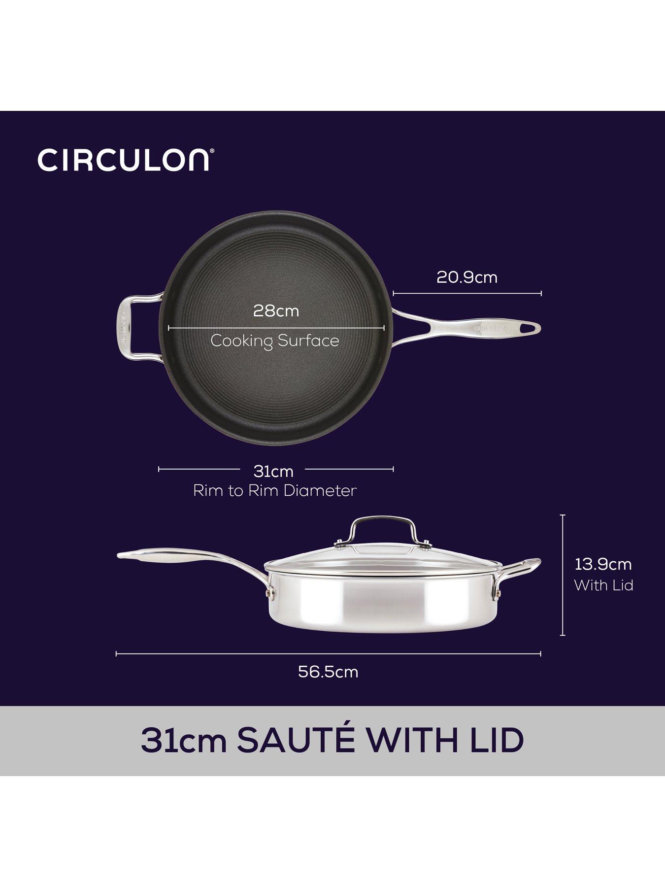 Image 3 of 8 of Circulon Clad Series Covered 30cm Saute With Helper Handle
