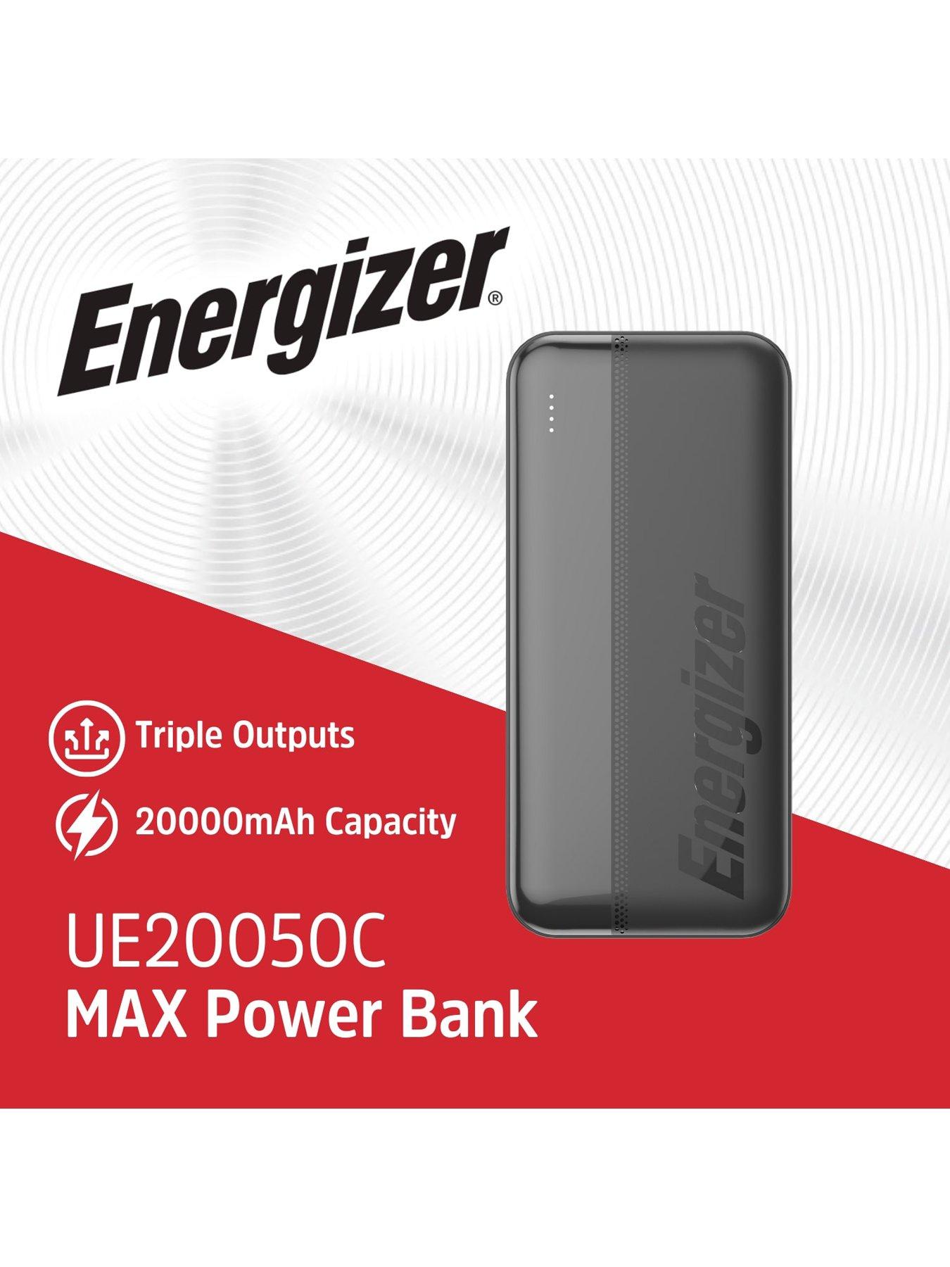 Image 3 of 7 of Energizer 20,000 mAh USB-C Power Bank UE20050CC -&nbsp;Black