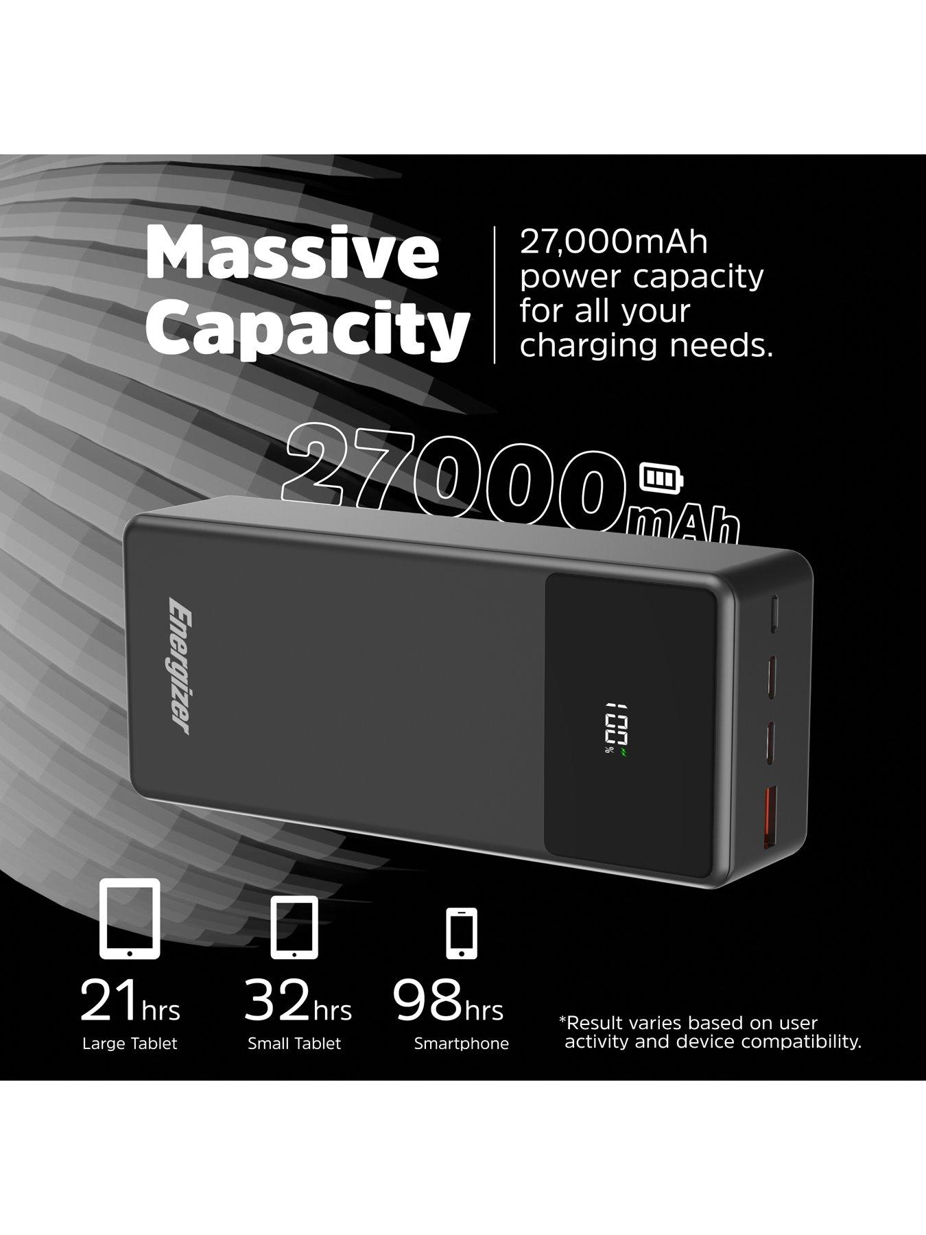 Energizer 27mAh USB-C PD 65W Notebook Power Bank black Very