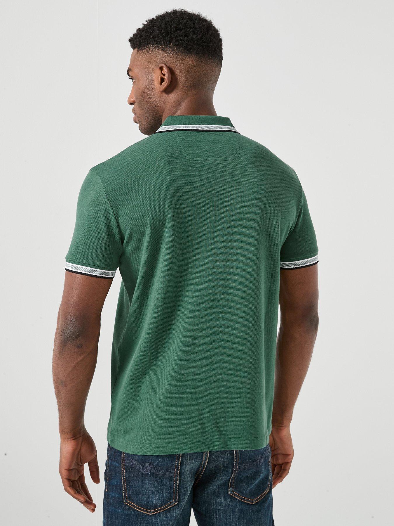 Image 2 of 5 of BOSS Paddy Tipping Polo Shirt - Green