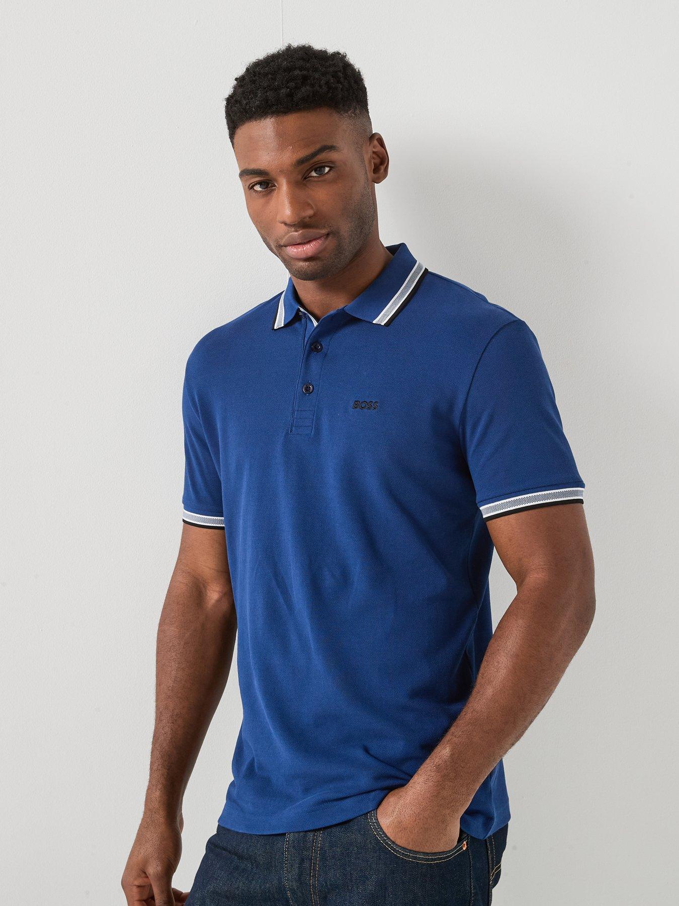 BOSS Paddy Tipping Polo Shirt - Navy