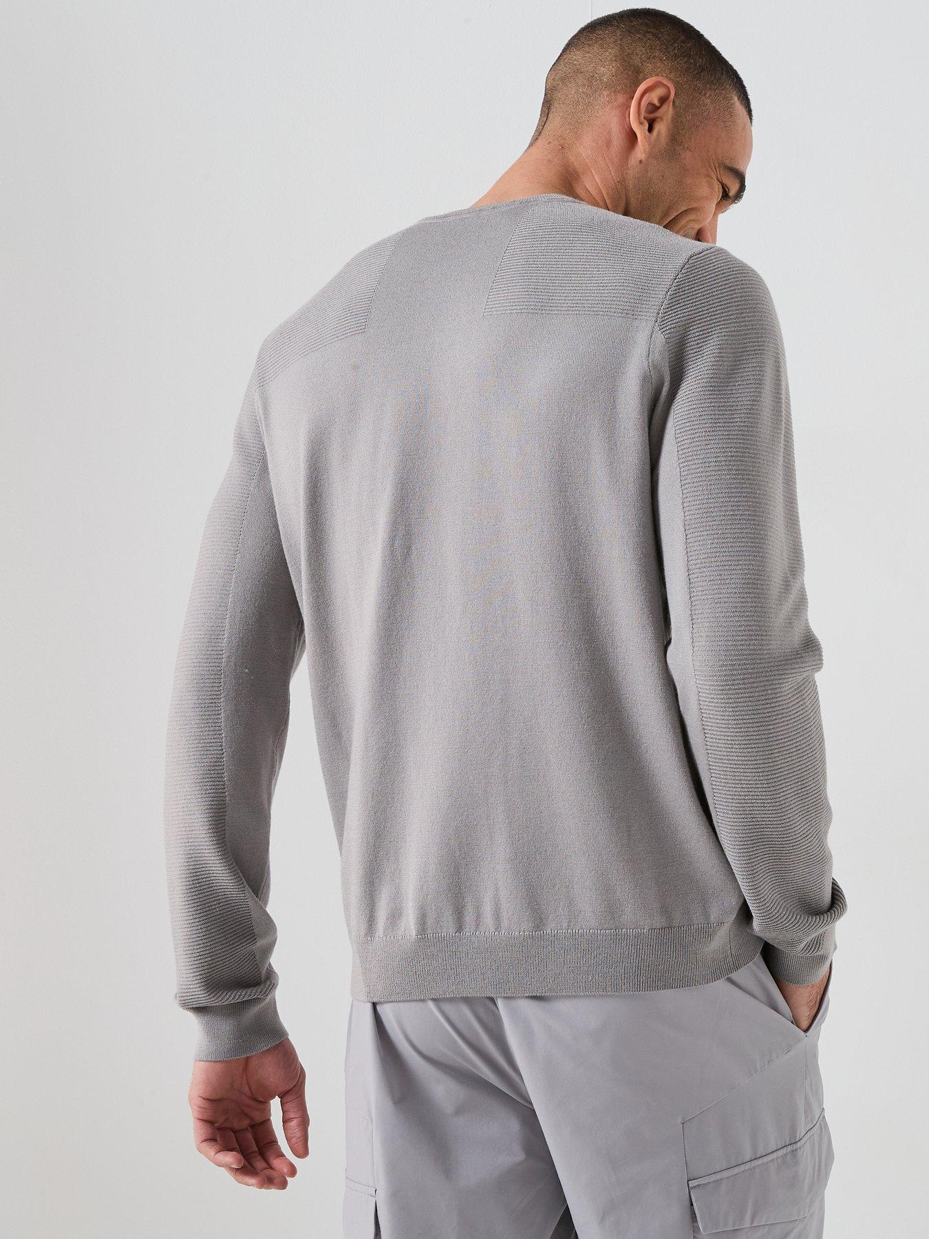 Image 2 of 5 of BOSS Momentum-X Merino Crew Knitted Jumper - Grey