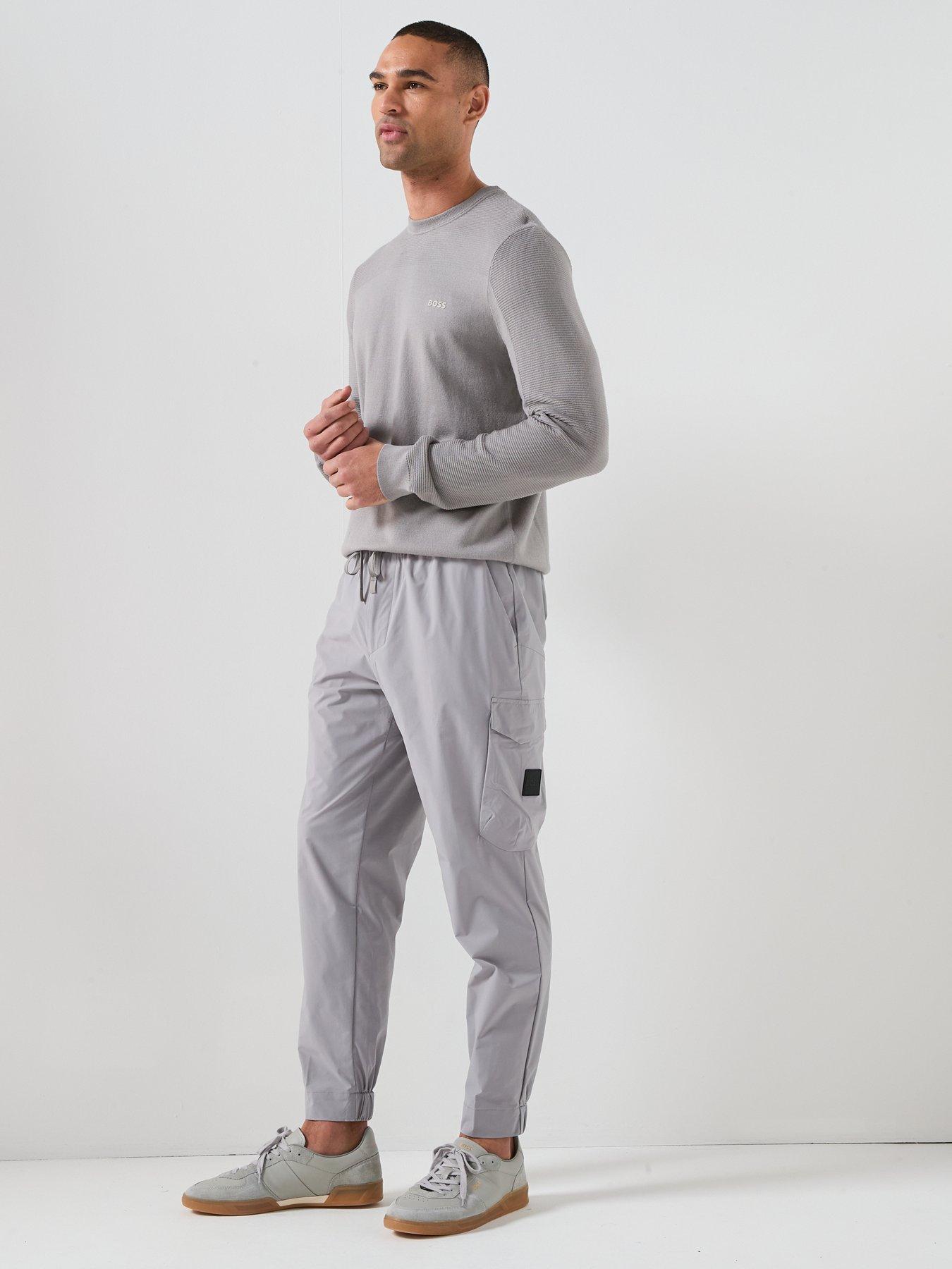 Image 3 of 5 of BOSS Momentum-X Merino Crew Knitted Jumper - Grey