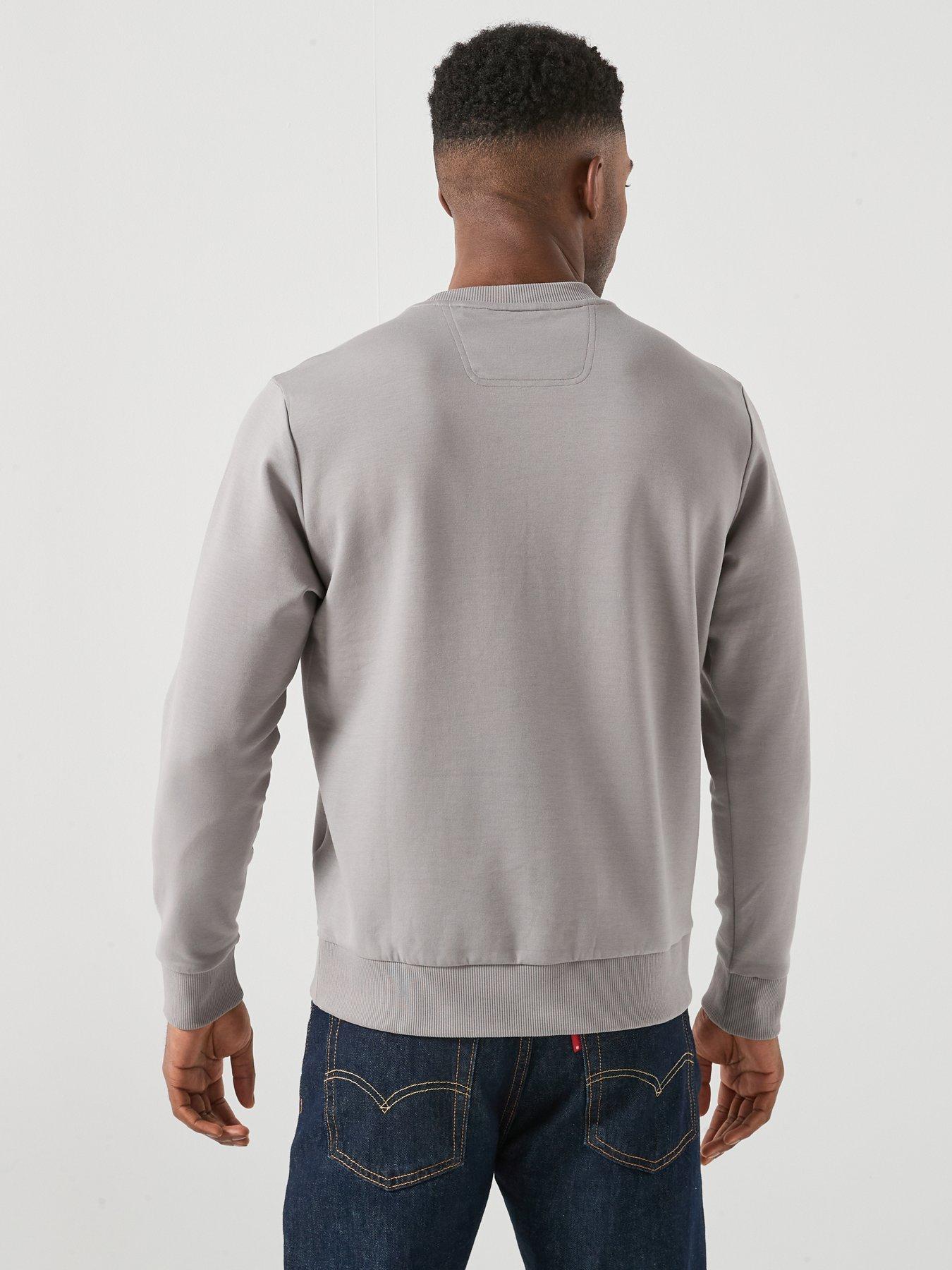 Image 2 of 5 of BOSS Salbo Tonal Logo Crew Sweatshirt - Grey