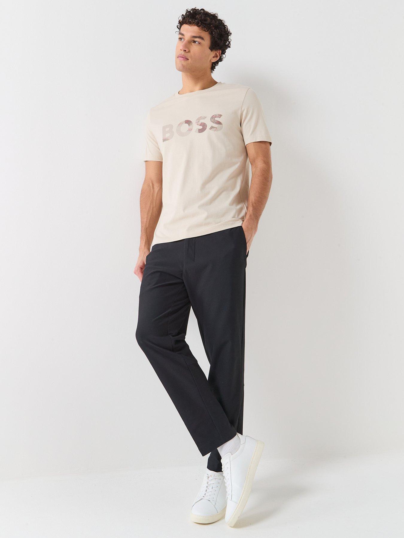 BOSS Tr_Basin Waffle Trousers - Black | Very