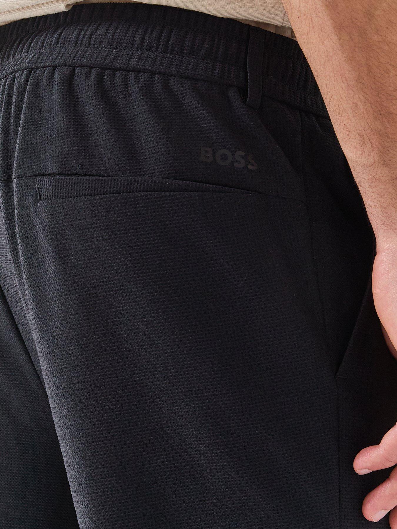 BOSS Tr_Basin Waffle Trousers - Black | Very