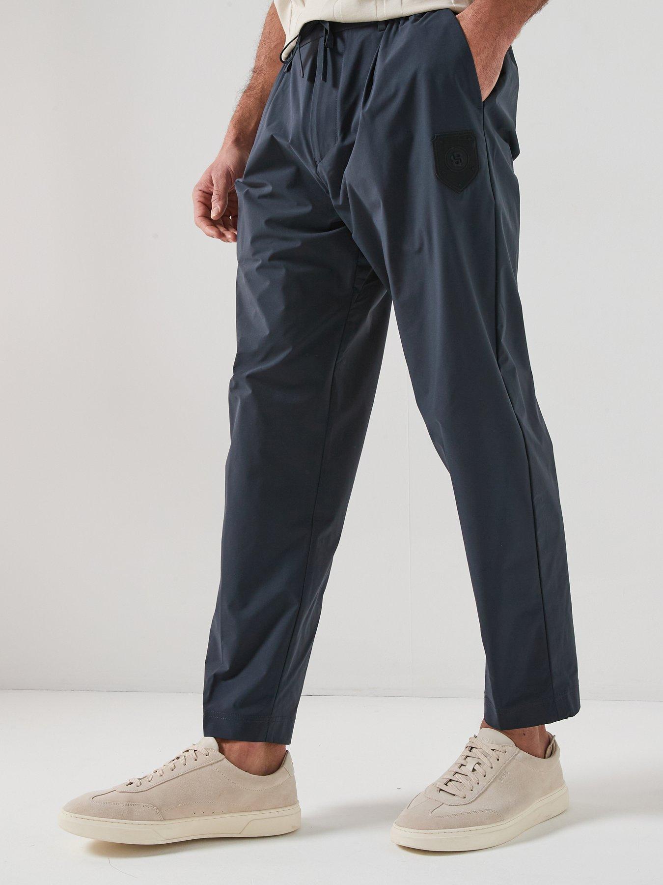 BOSS Blokecore Lux Convert Trousers, Navy, Size 46=Uk30In, Inside Leg Regular, Men